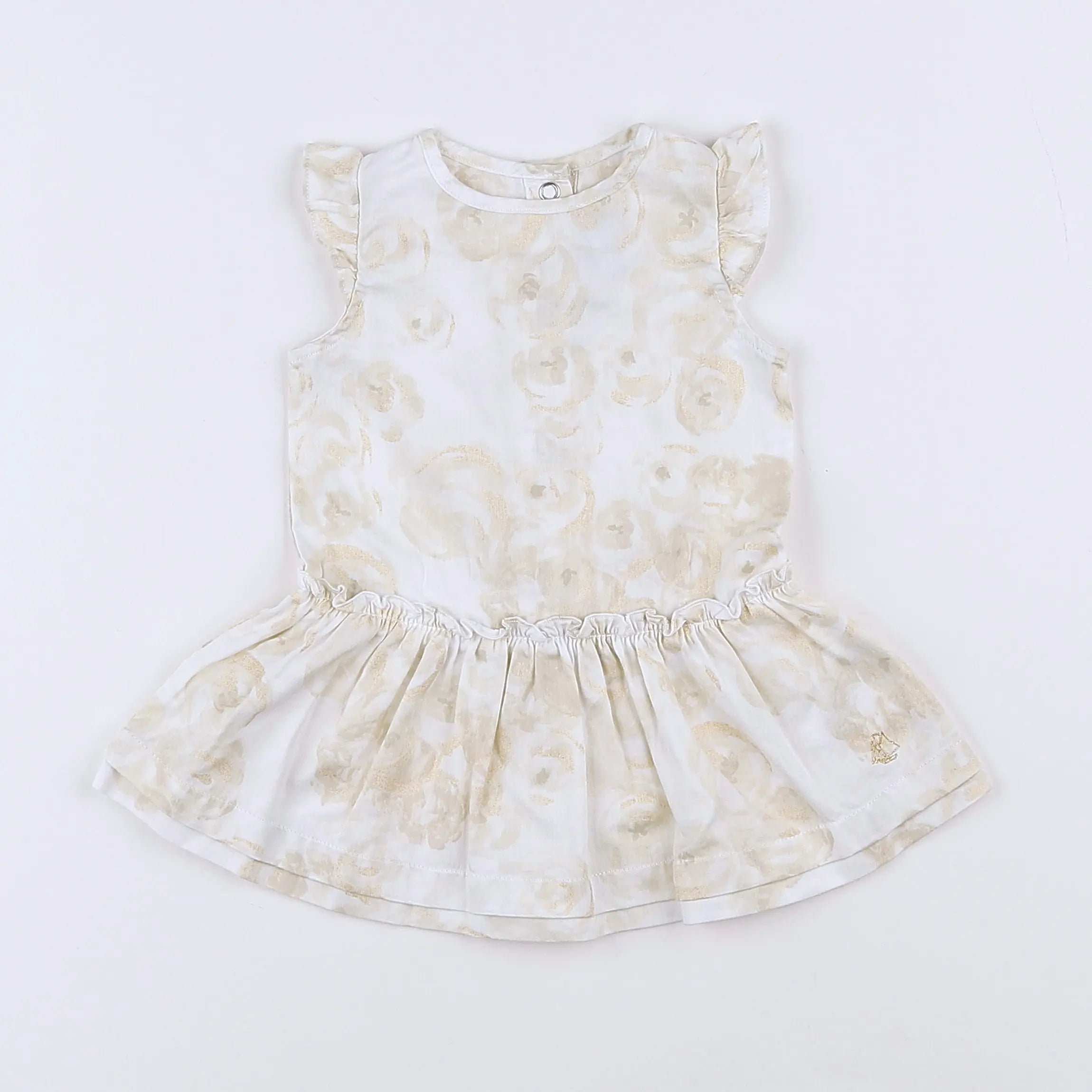 Petit Bateau - robe beige, or - 3 mois