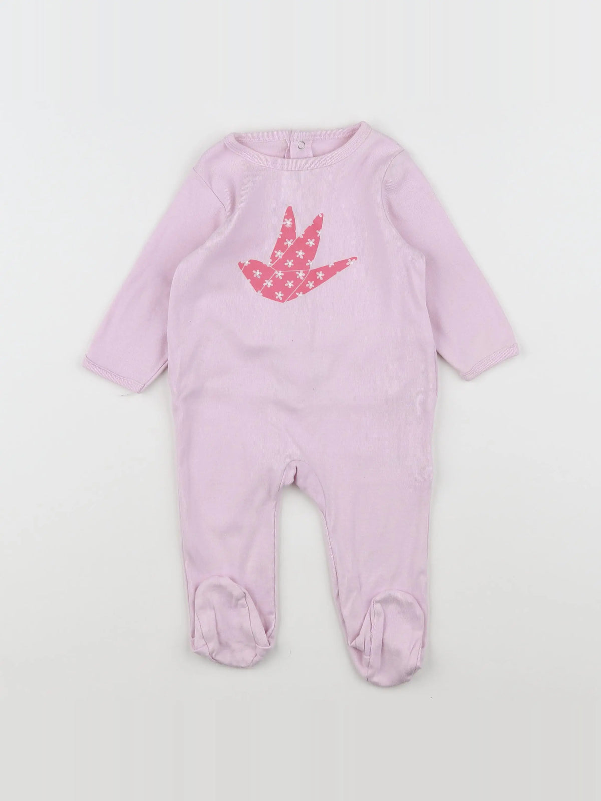 Vertbaudet - pyjama coton rose - 6 mois