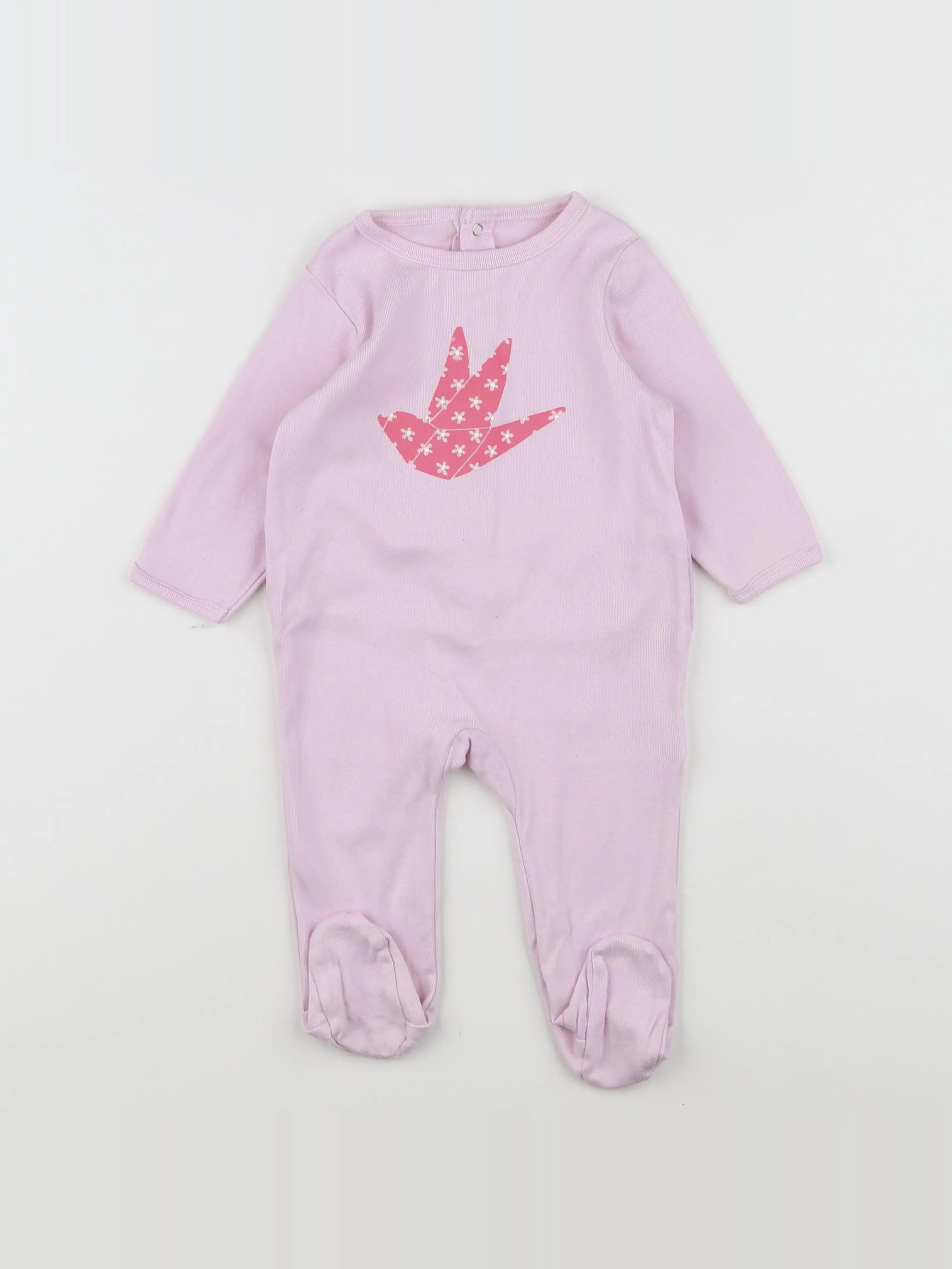 Vertbaudet - pyjama coton rose - 6 mois