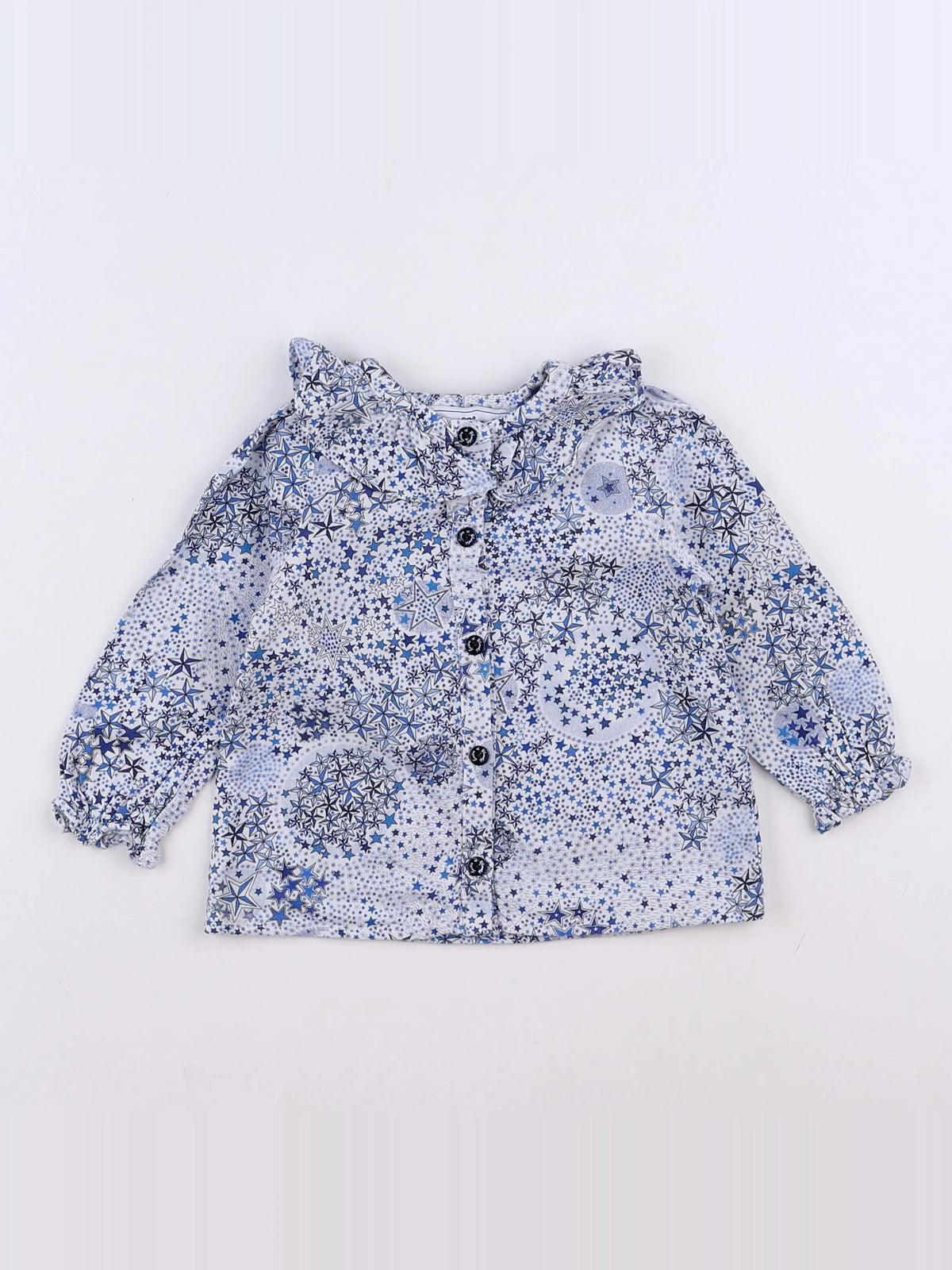 Tartine & Chocolat - blouse blanc, bleu - 12 mois