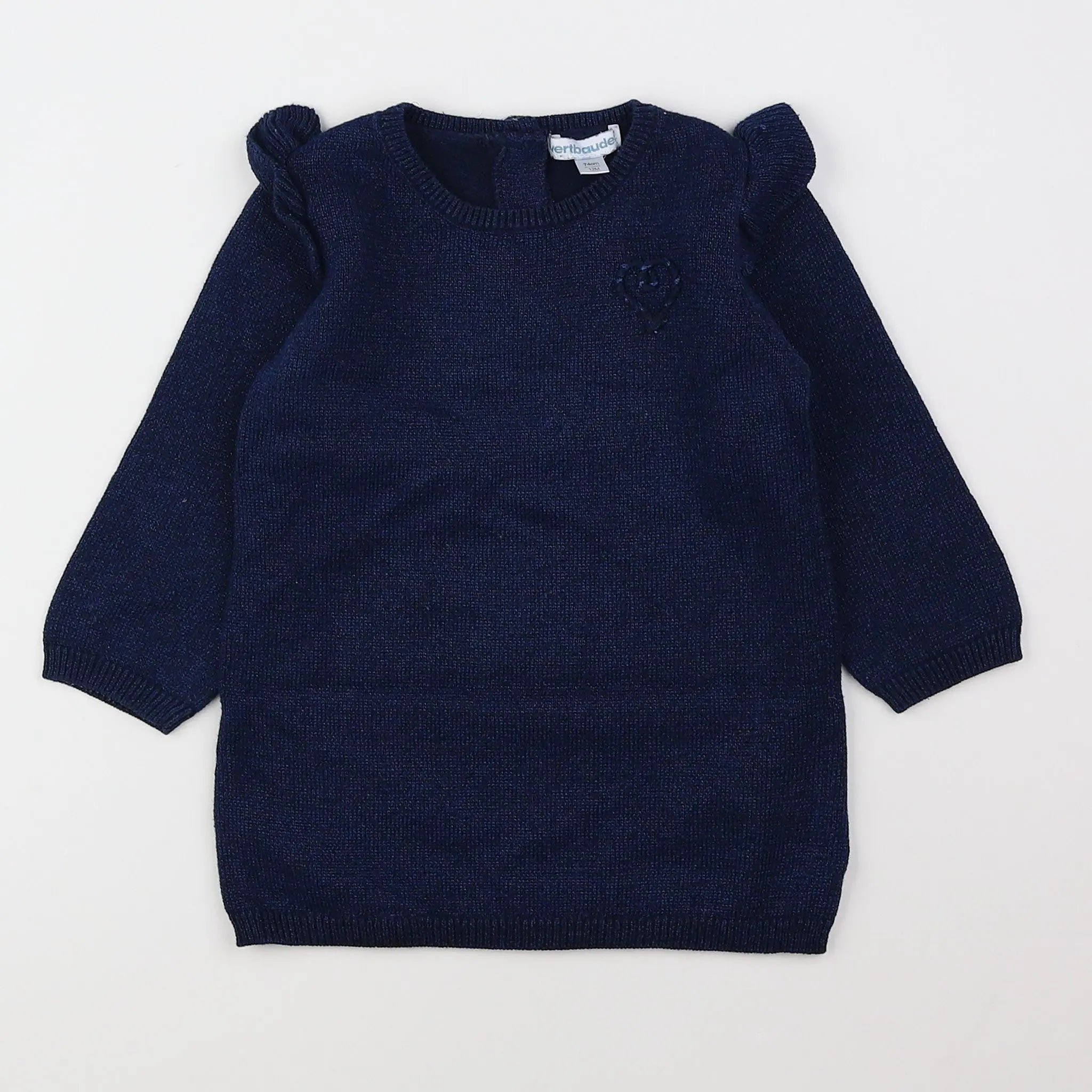 Vertbaudet - robe bleu - 12 mois