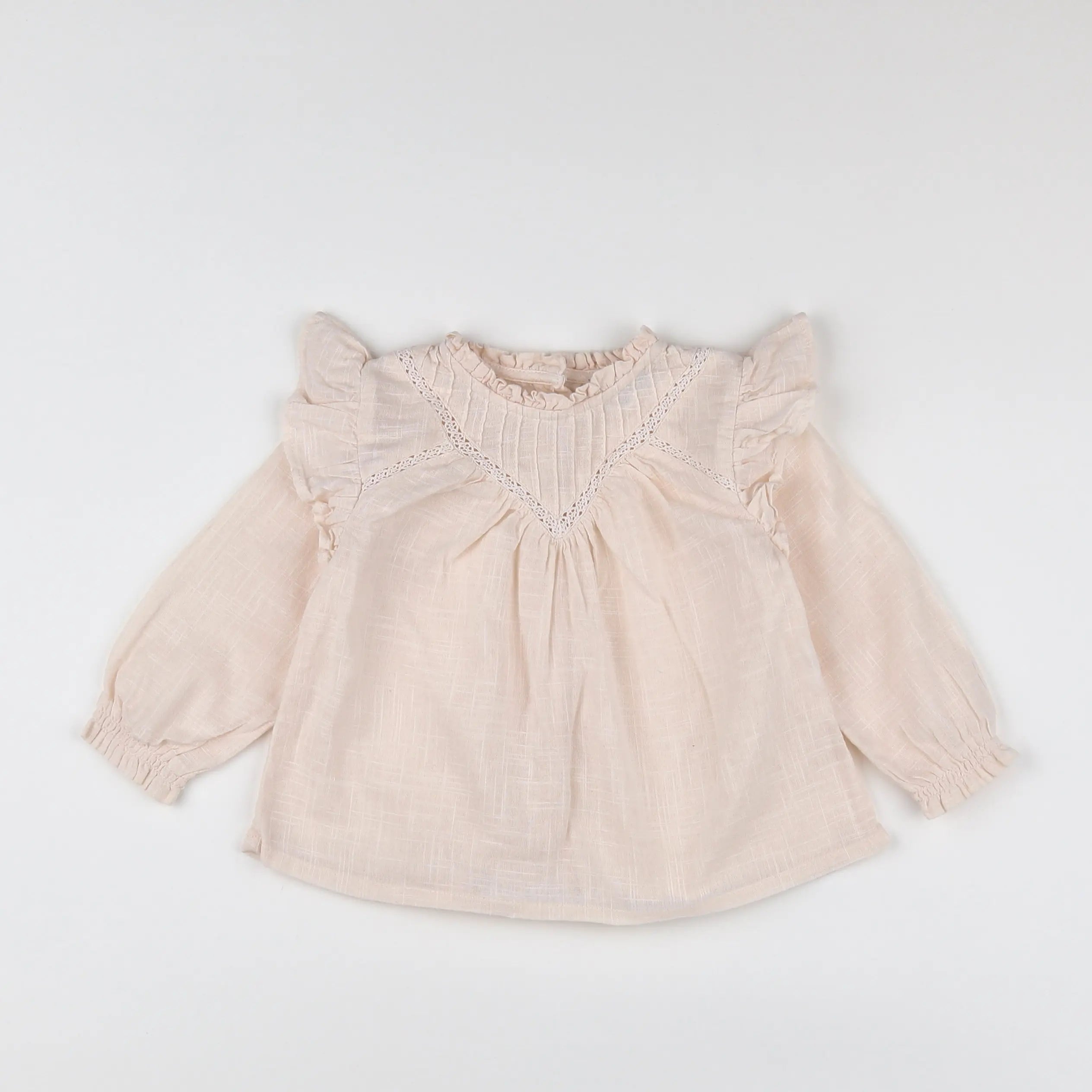 Vertbaudet - blouse beige - 12 mois