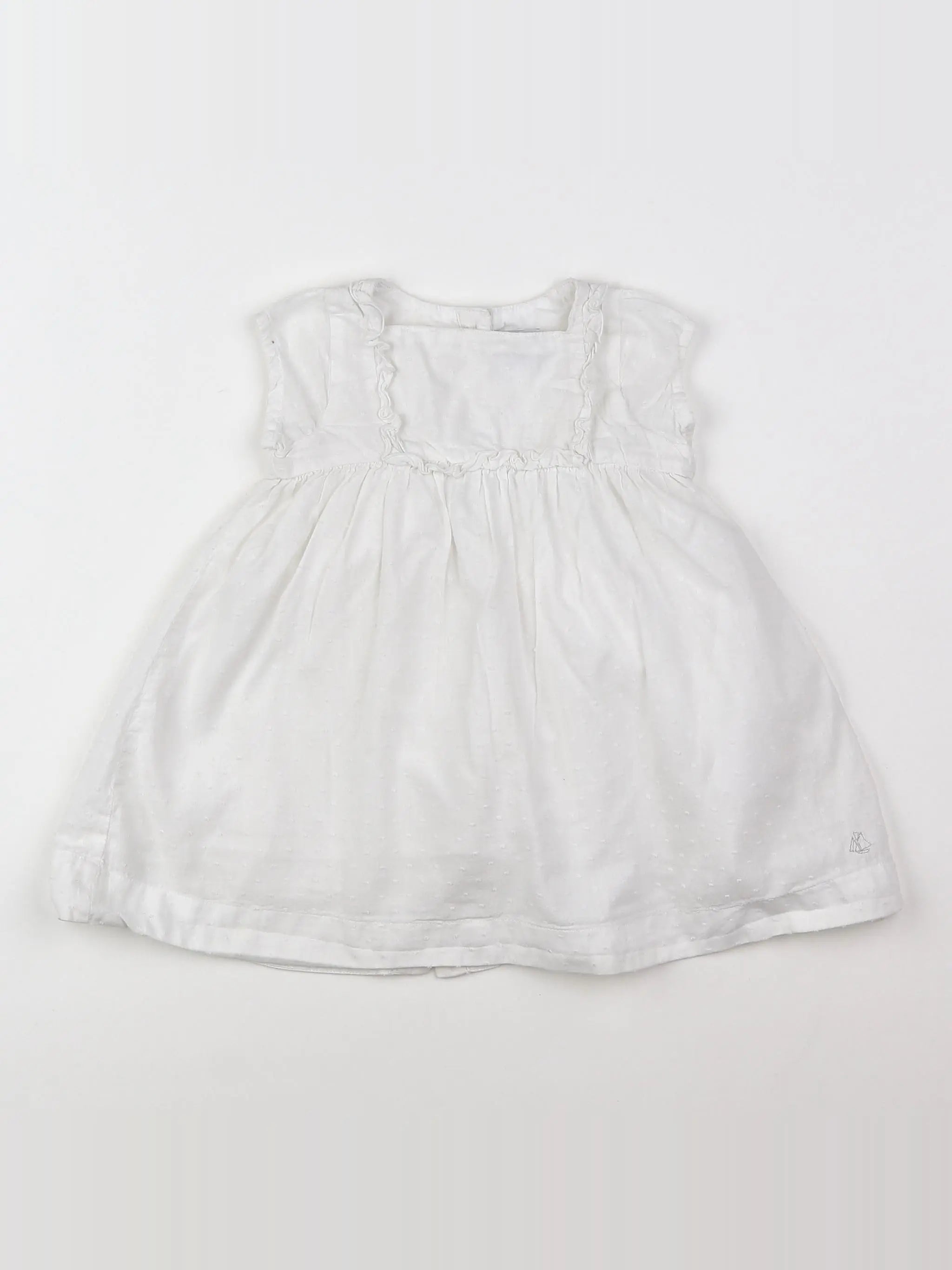 Petit Bateau - robe blanc - 18 mois