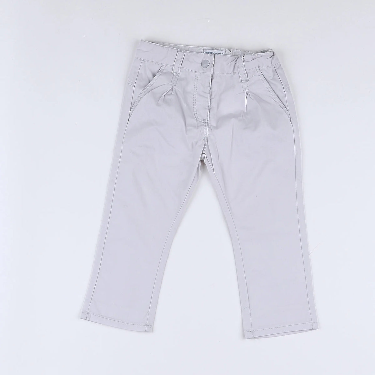 Vertbaudet - pantalon gris - 12 mois