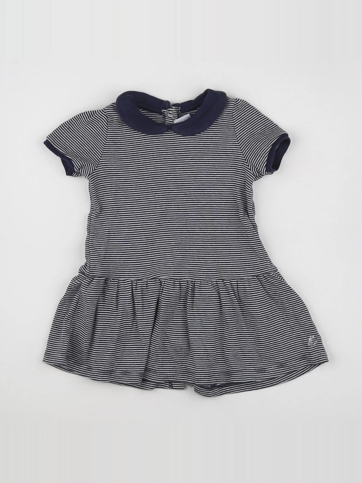 Petit Bateau - robe bleu - 18 mois