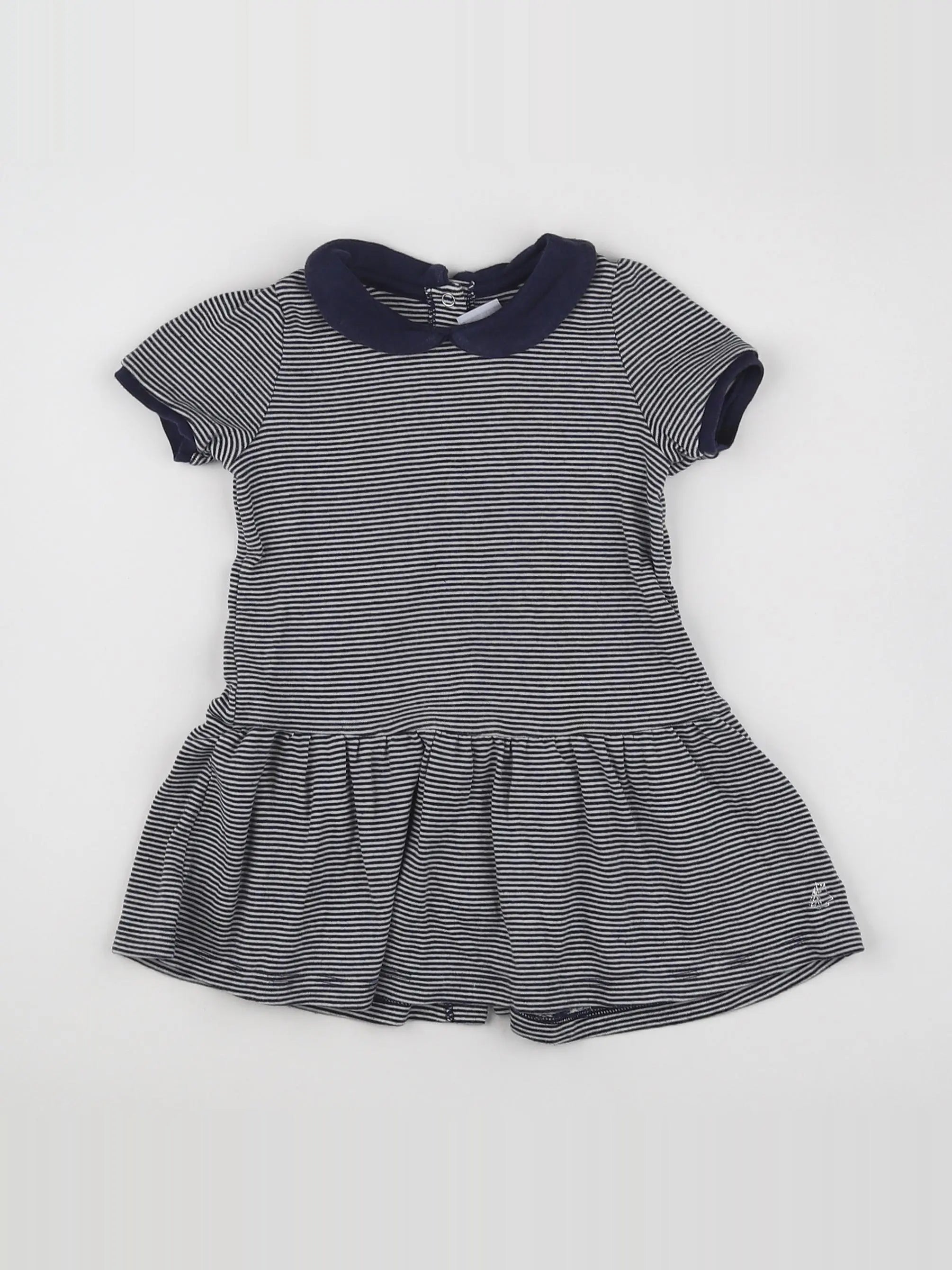 Petit Bateau - robe bleu - 18 mois