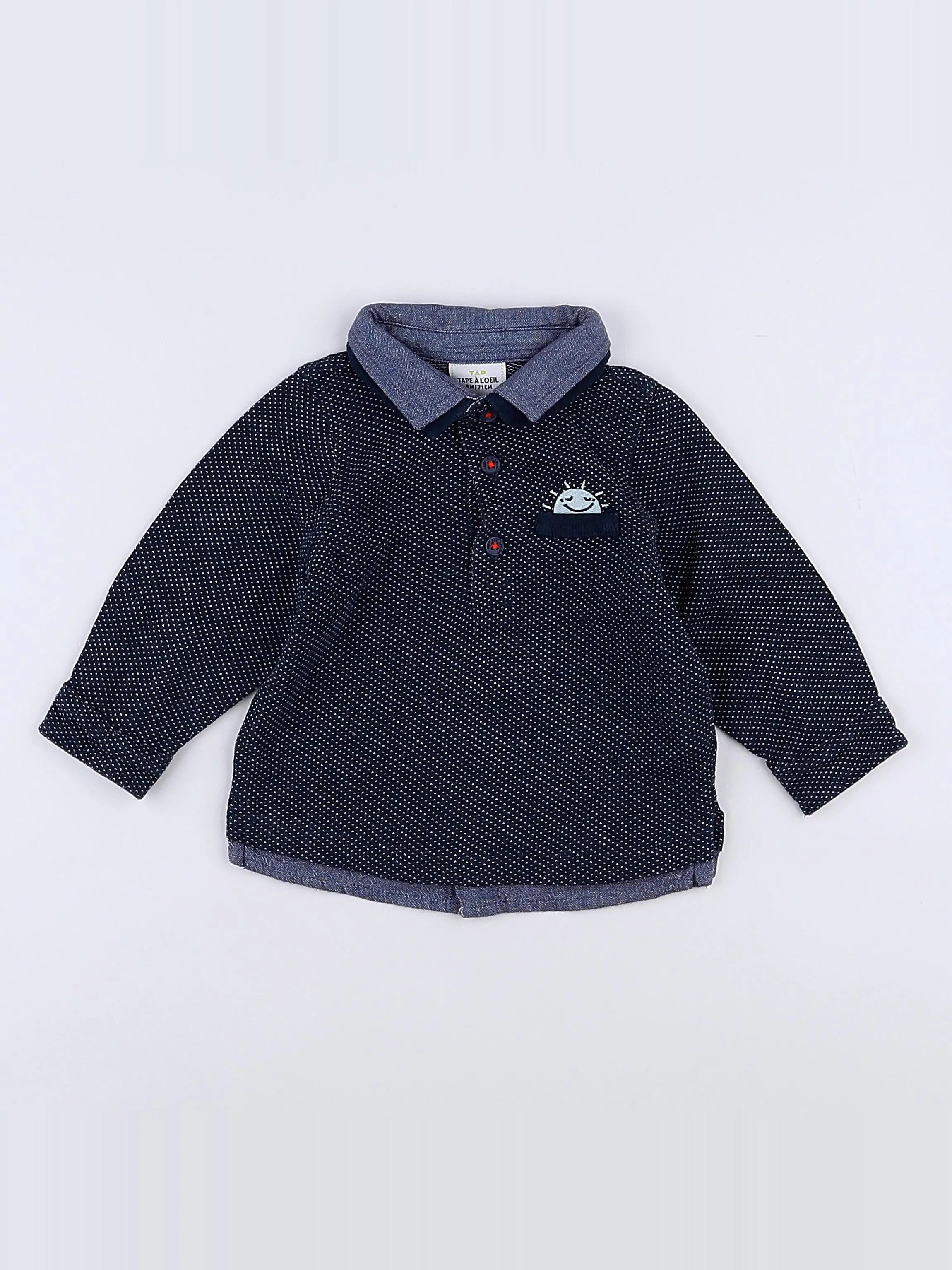 Tape à l'oeil - chemise bleu - 9 mois