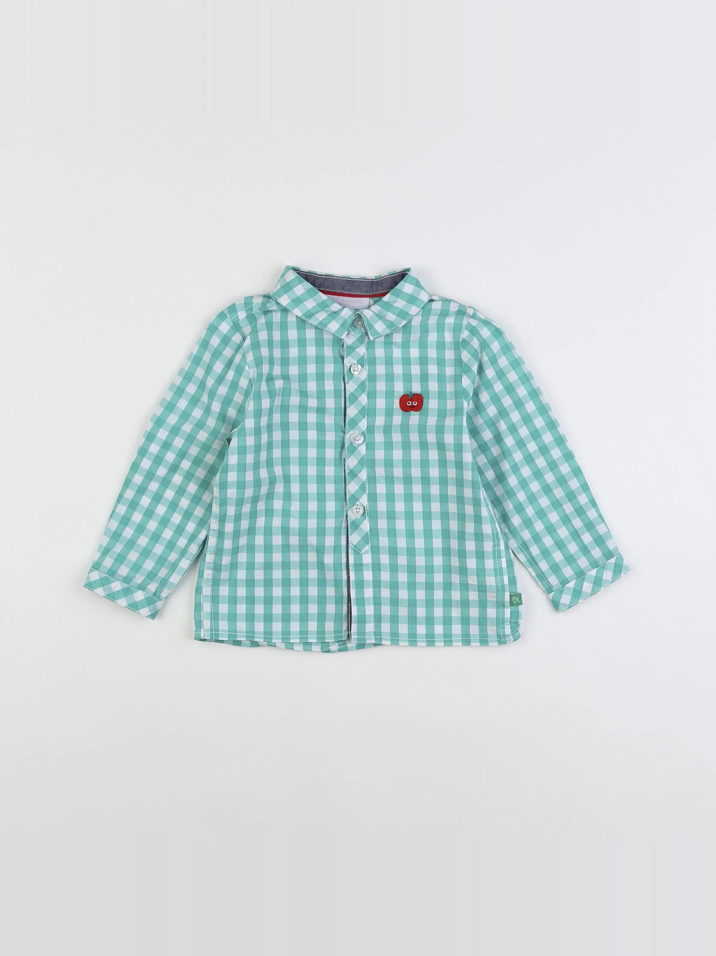 Cadet Rousselle - chemise blanc, vert, rouge - 18 mois