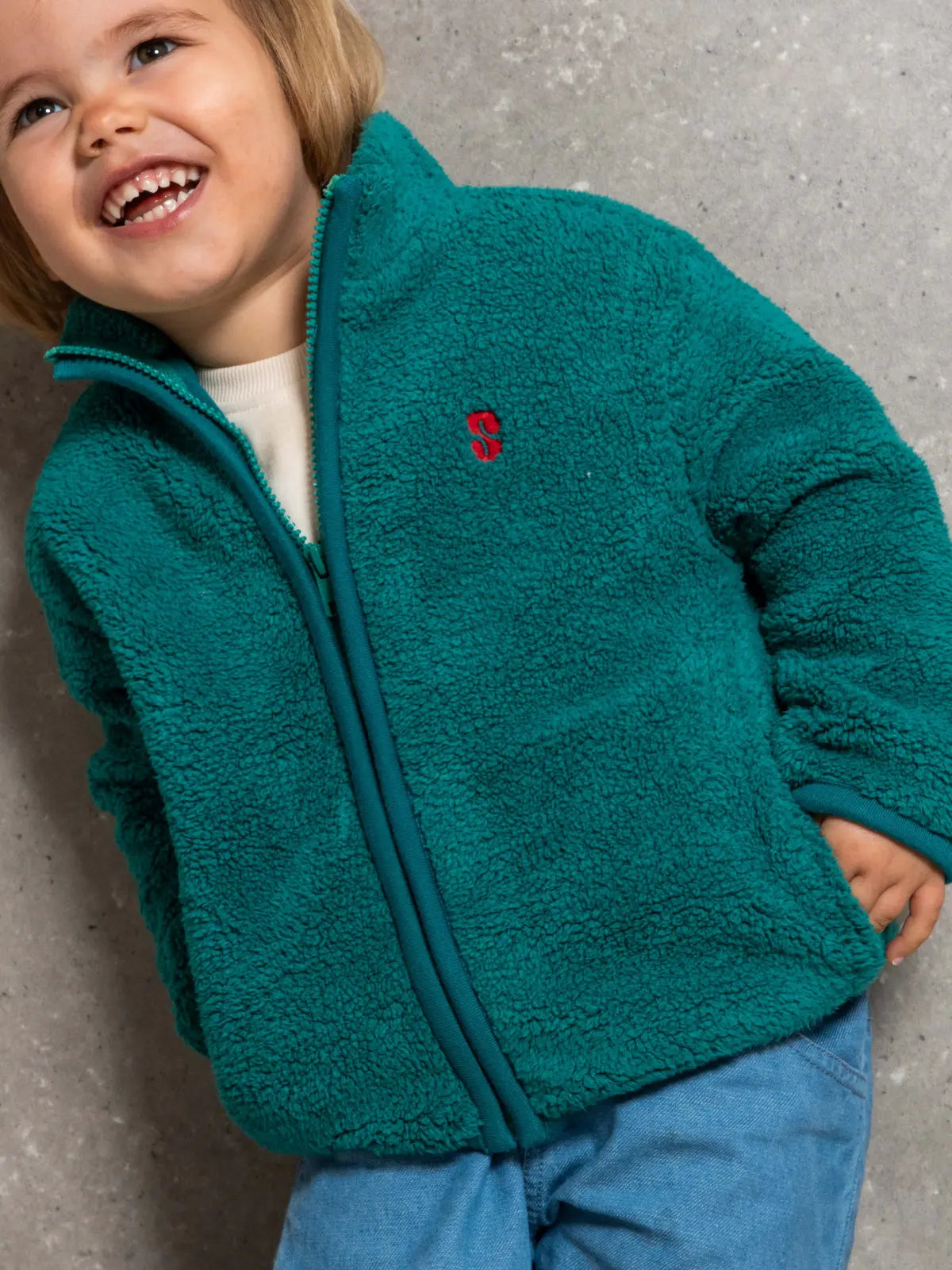 La Veste doudou Vert canard