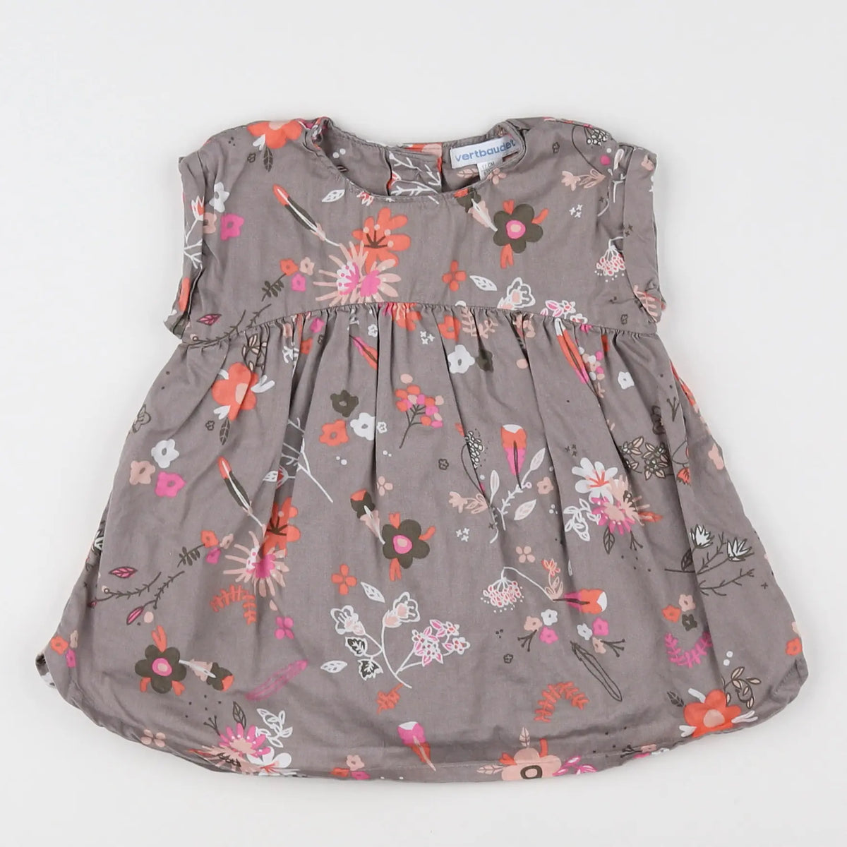 Vertbaudet - robe gris - 6 mois