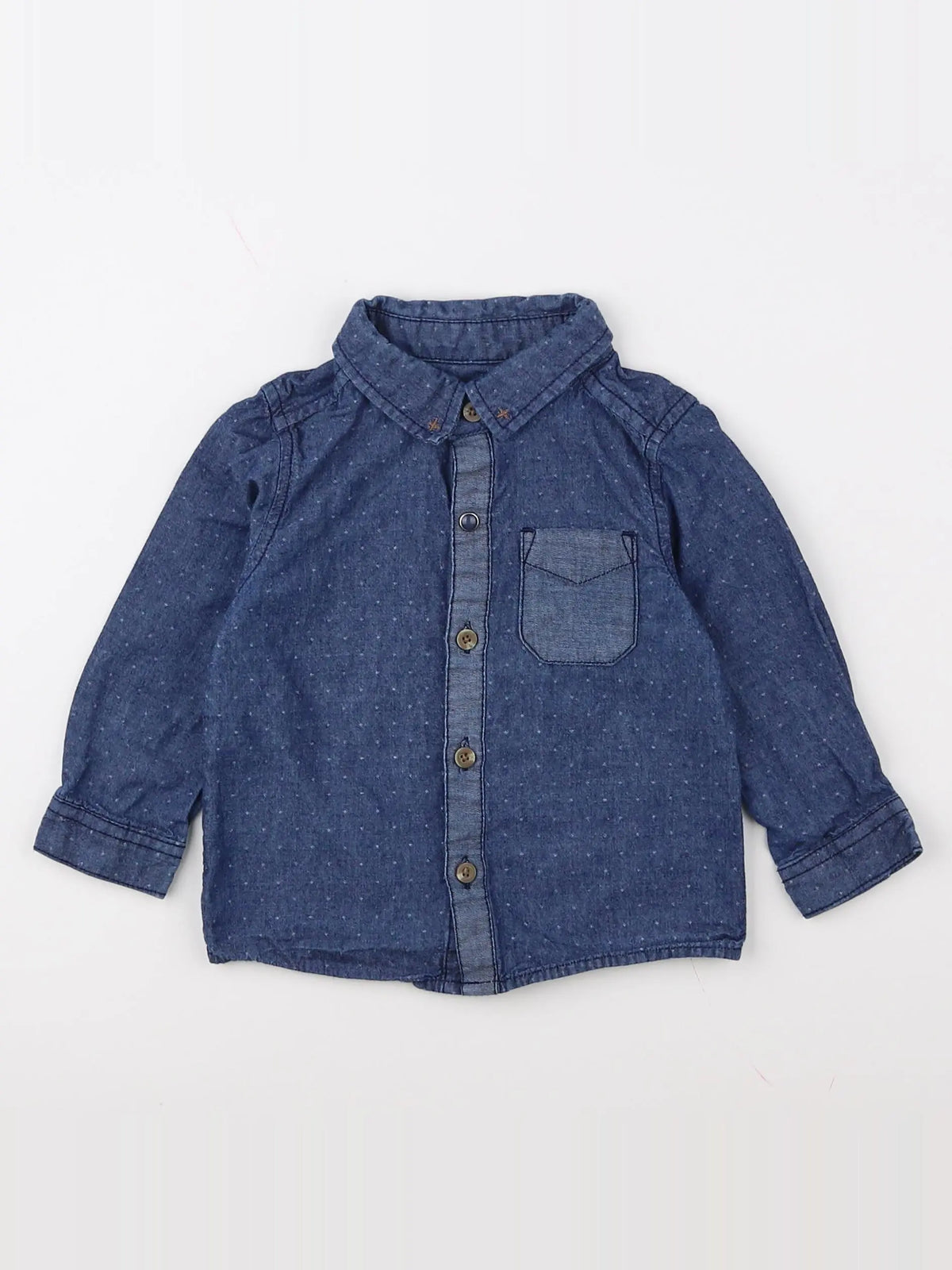 La Redoute - chemise bleu - 12 mois