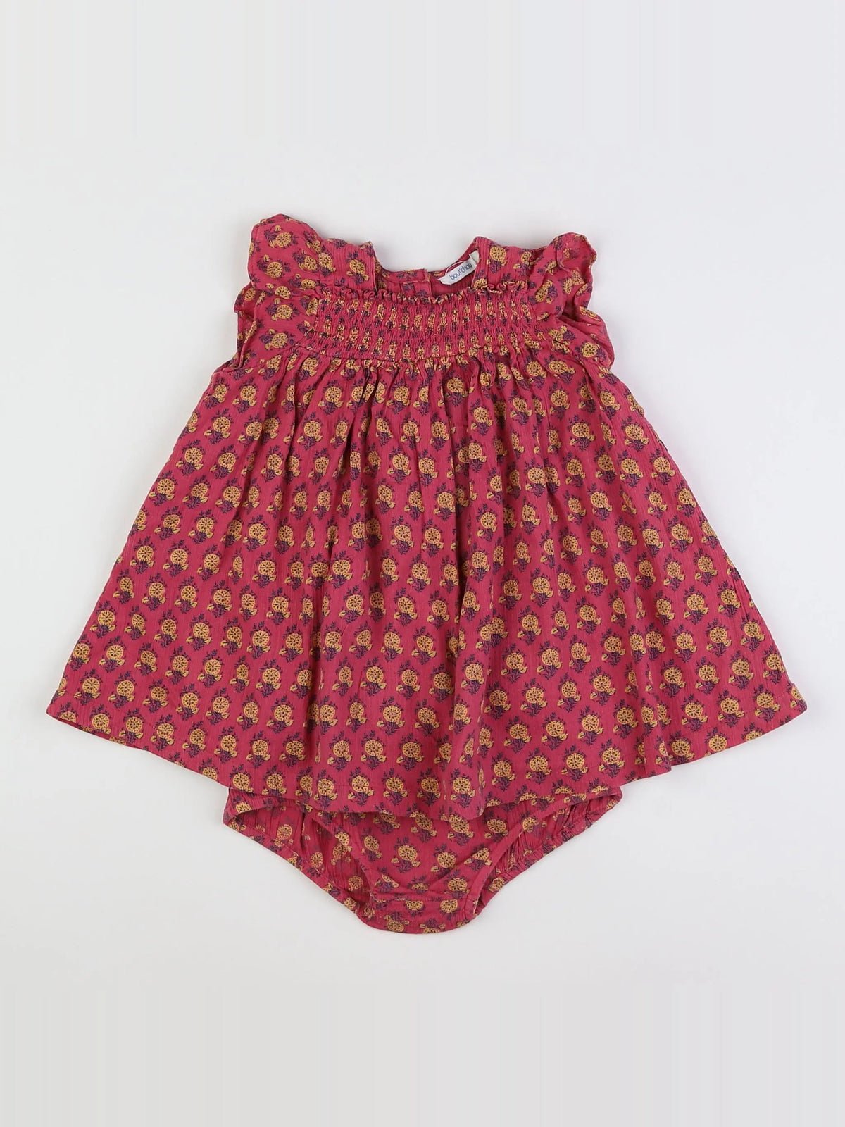 Boutchou - robe rose, jaune - 6 mois
