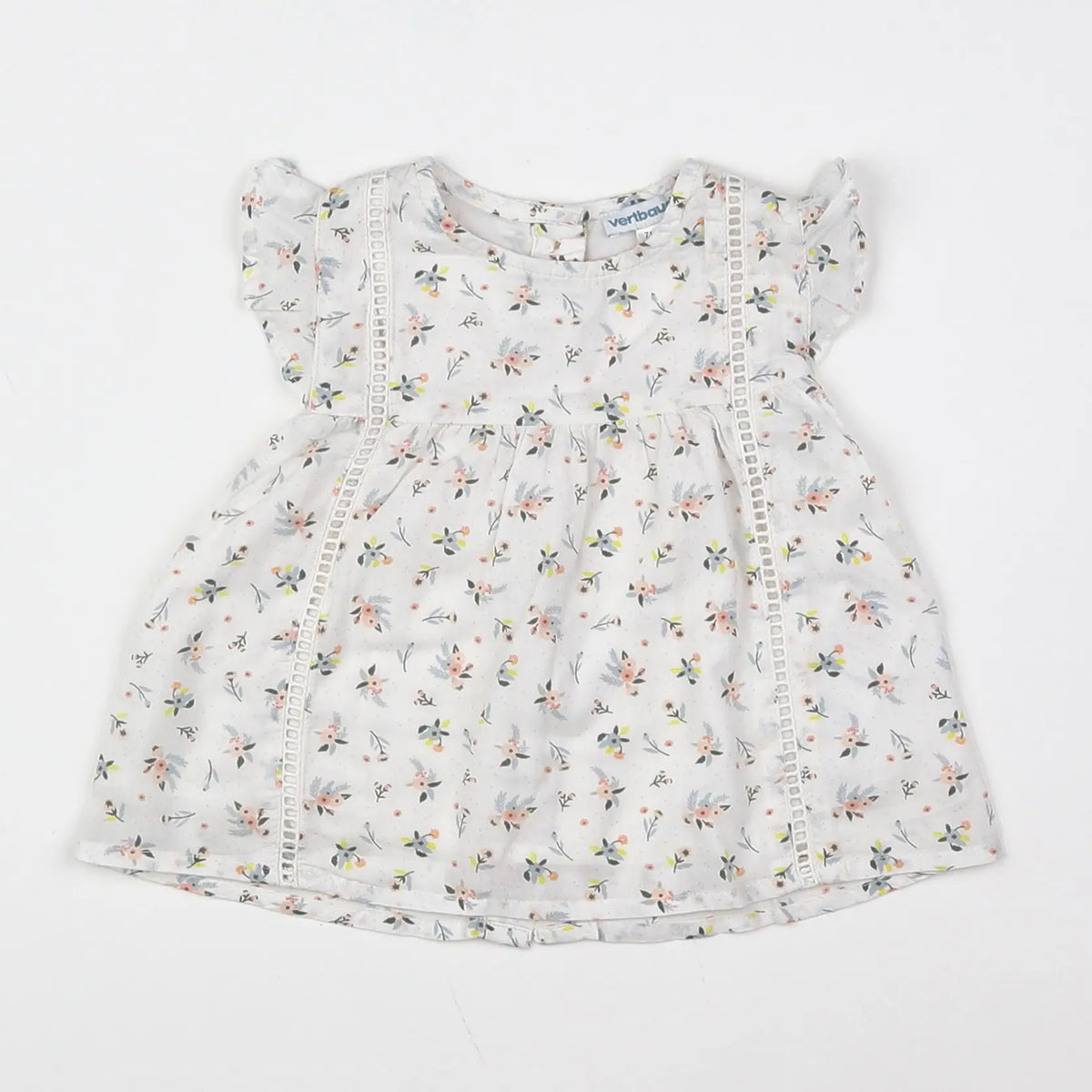 Vertbaudet - blouse blanc - 9 mois
