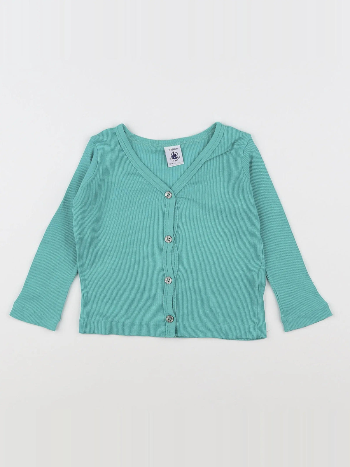 Petit Bateau - tee-shirt vert - 18 mois