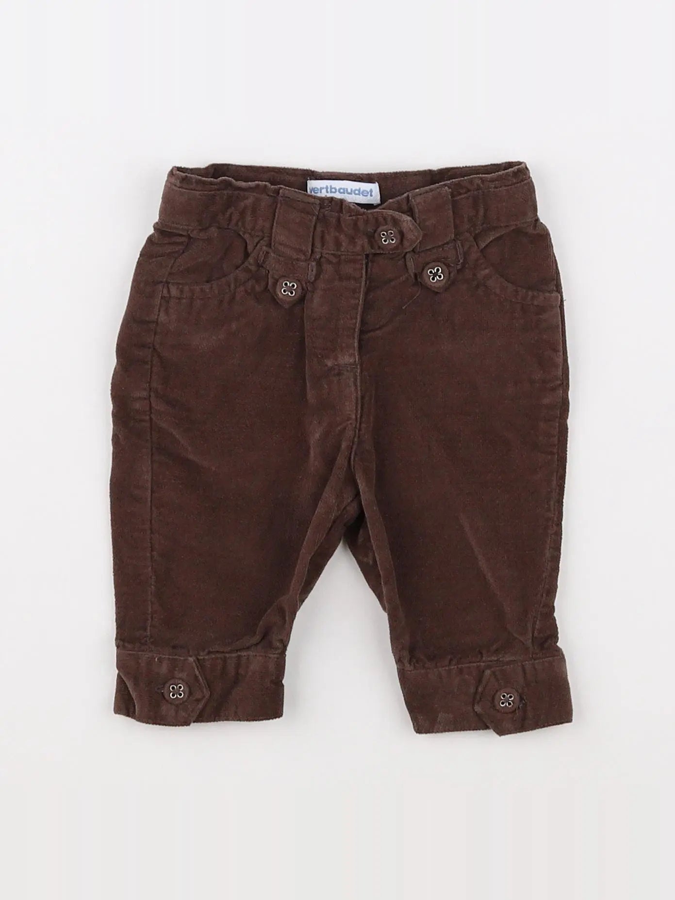 Vertbaudet - pantalon marron - 3 mois
