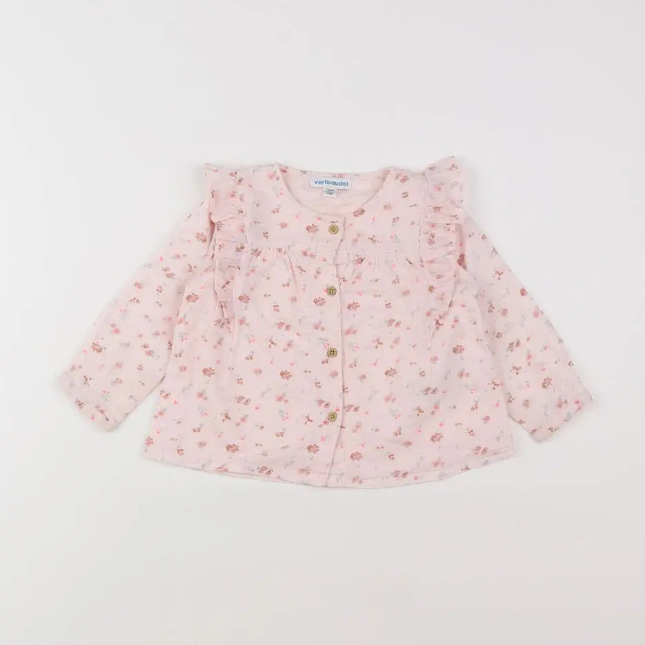 Vertbaudet - blouse rose - 12 mois
