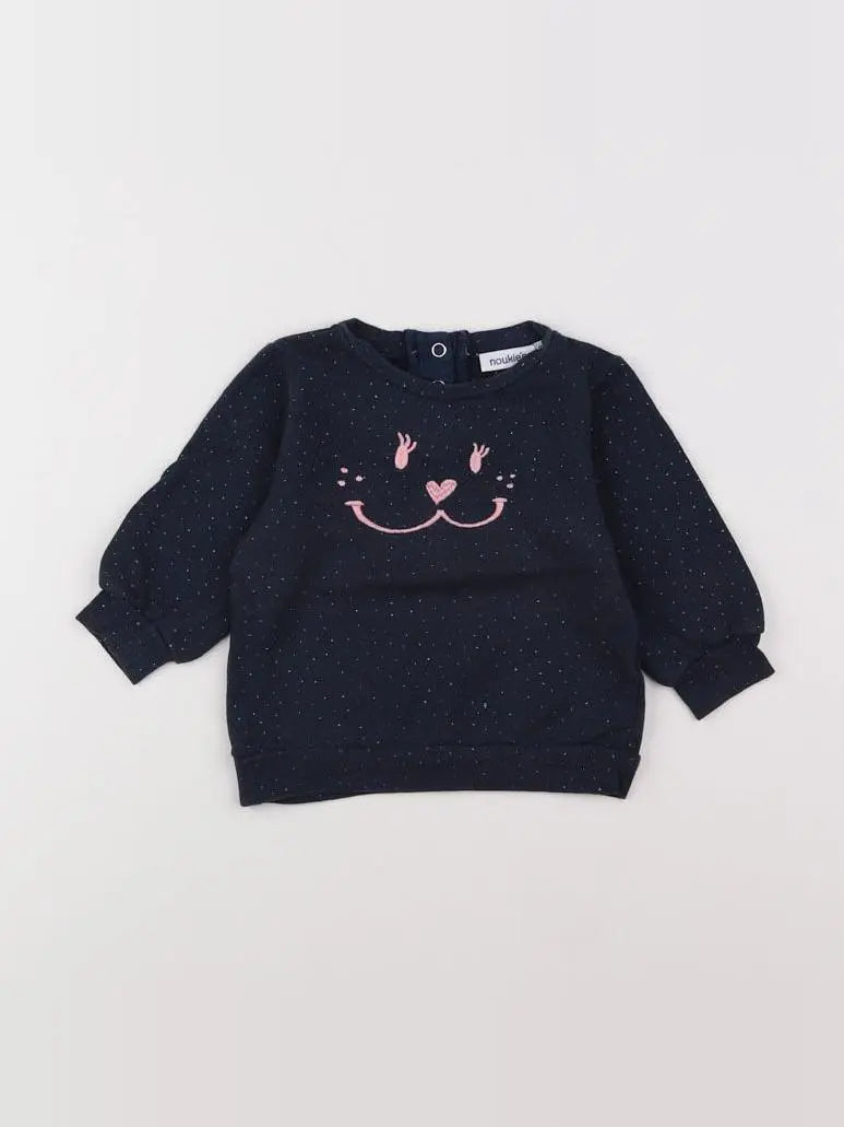 Noukie's - sweat bleu - 9 mois