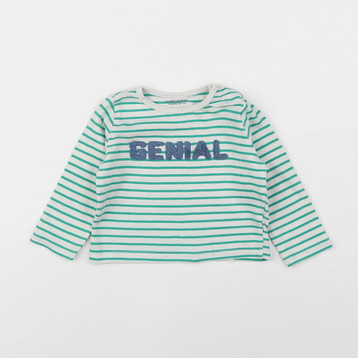Vertbaudet - tee-shirt vert - 6 mois