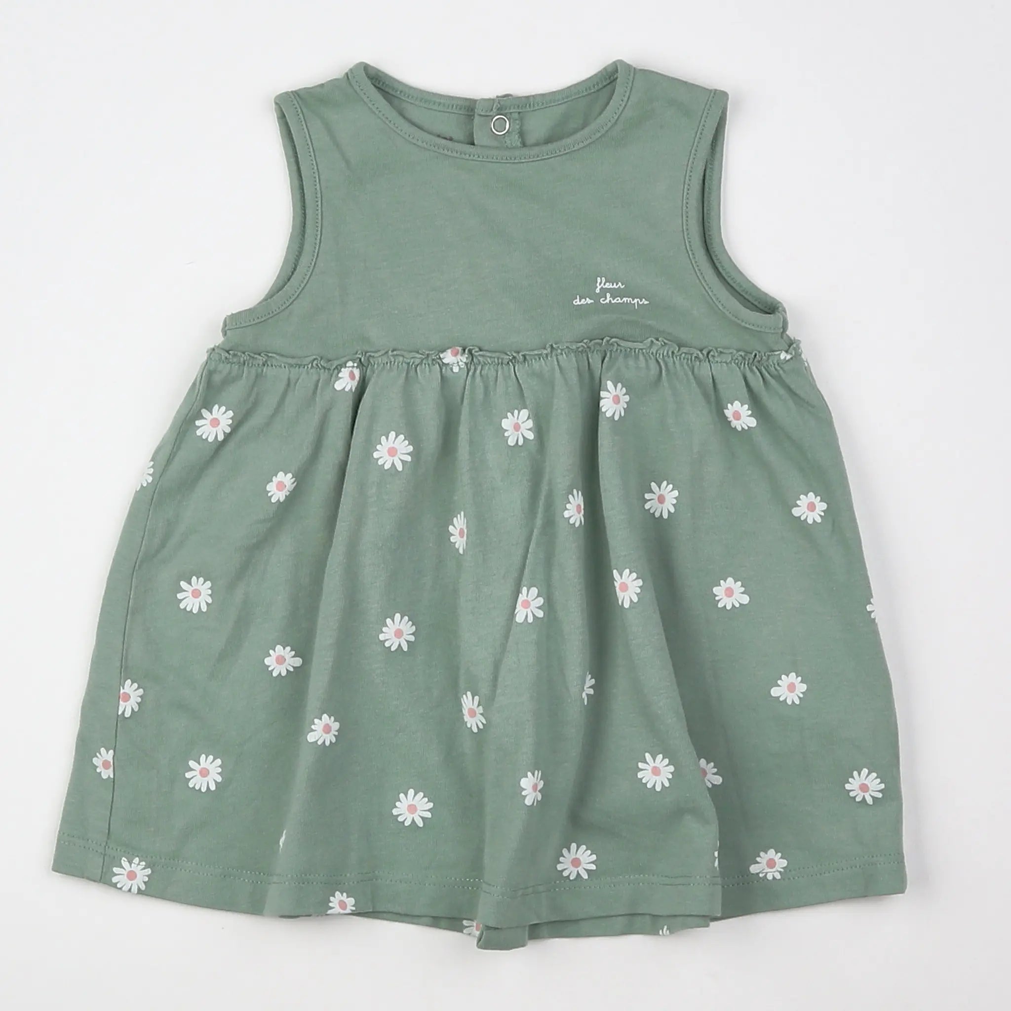 Vertbaudet - robe vert - 3 mois