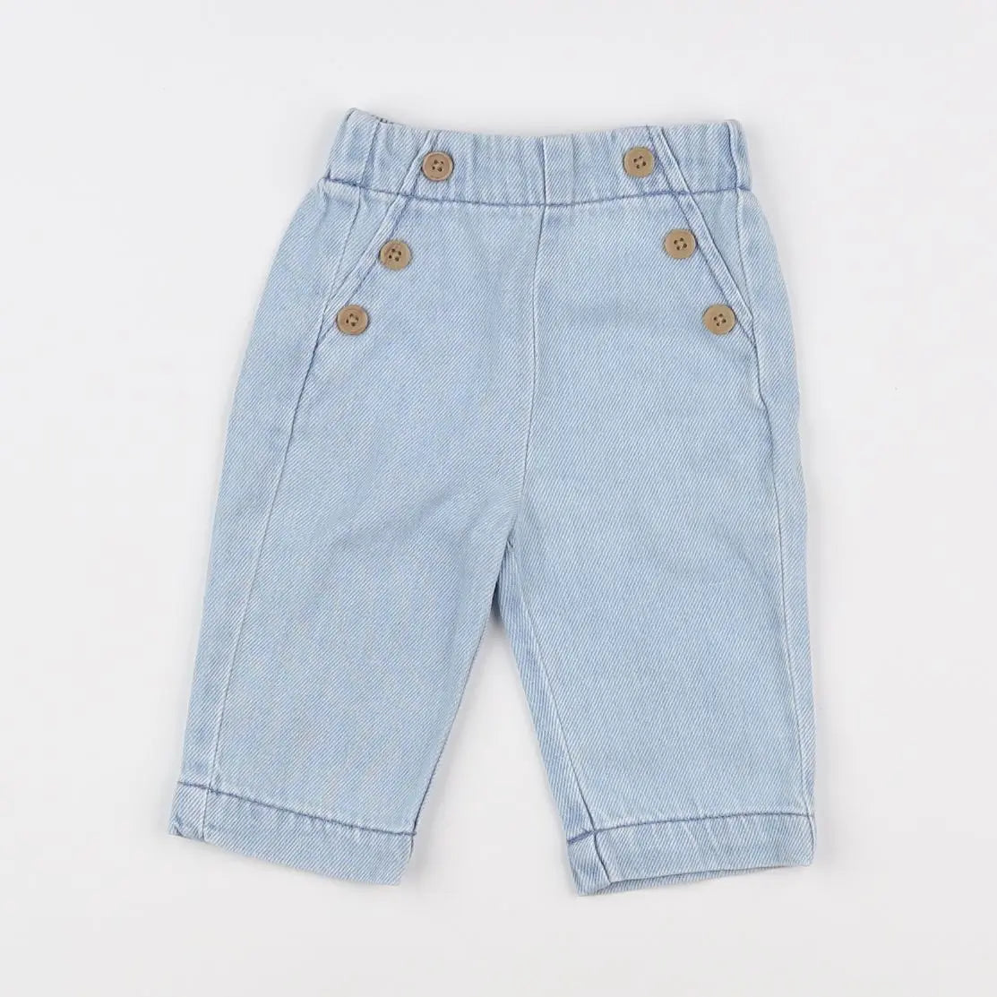 Vertbaudet - jean bleu - 3 mois