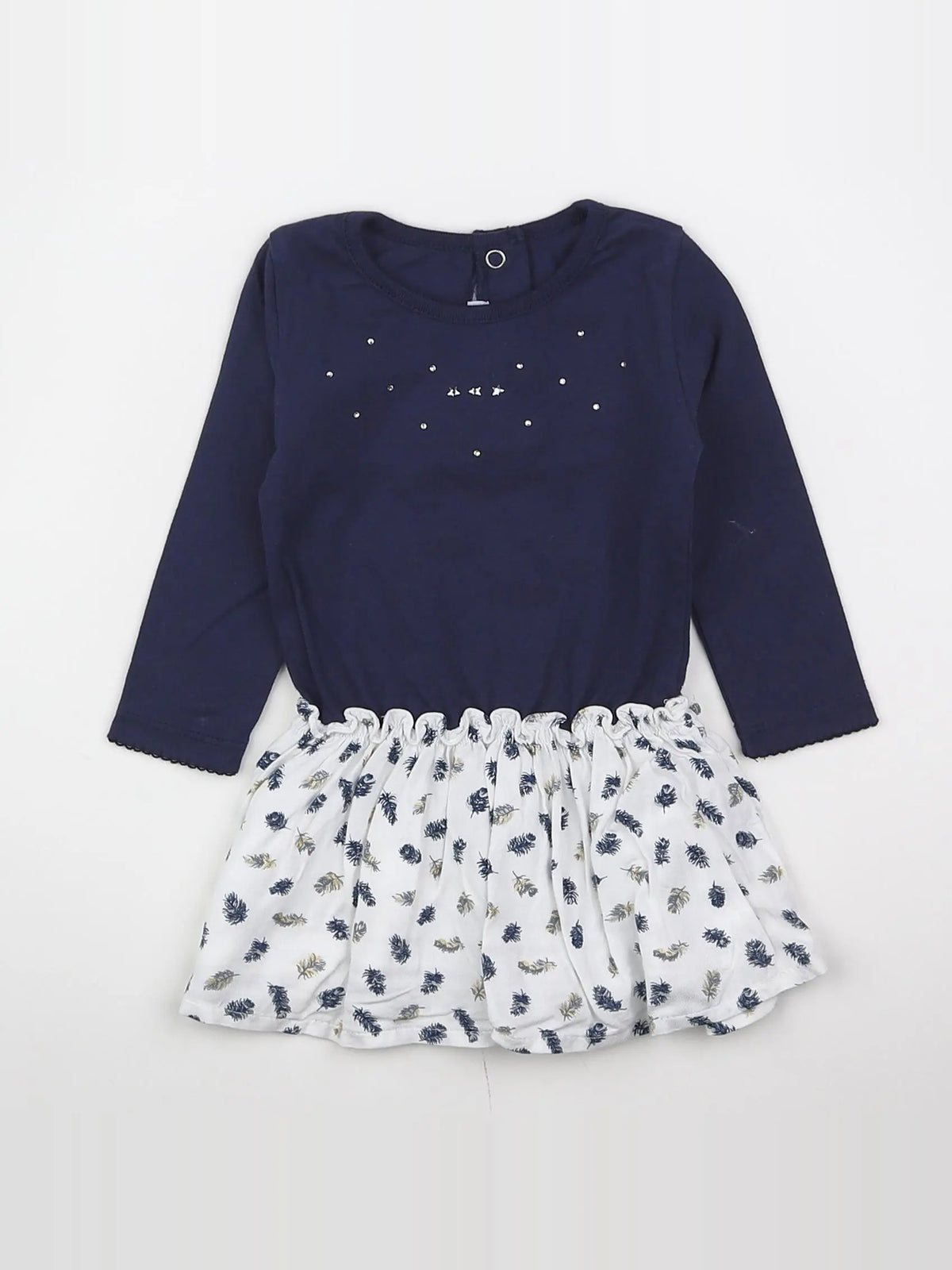 Absorba - robe bleu, blanc - 9 mois