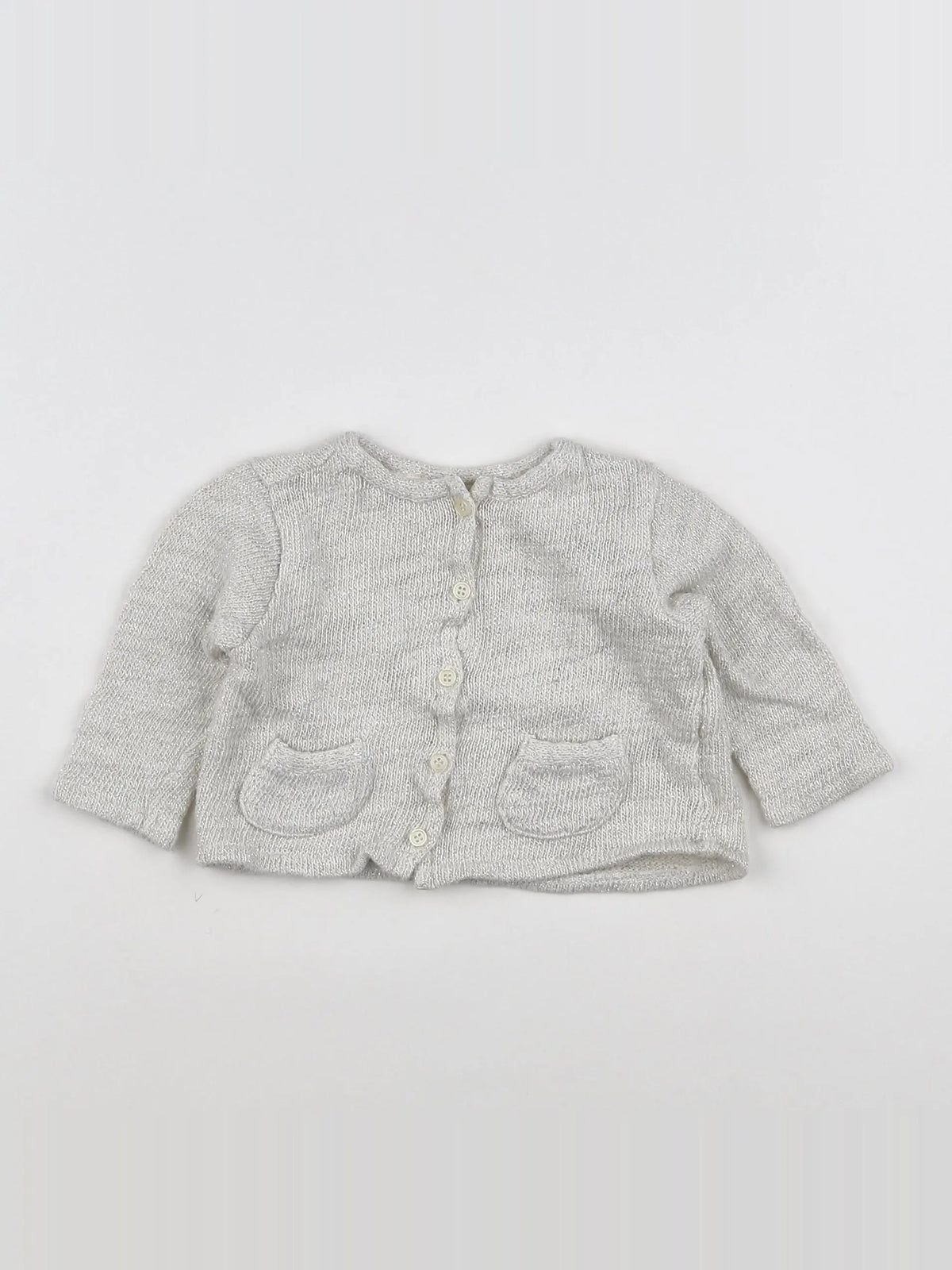 Zara - gilet gris, or - 6/9 mois