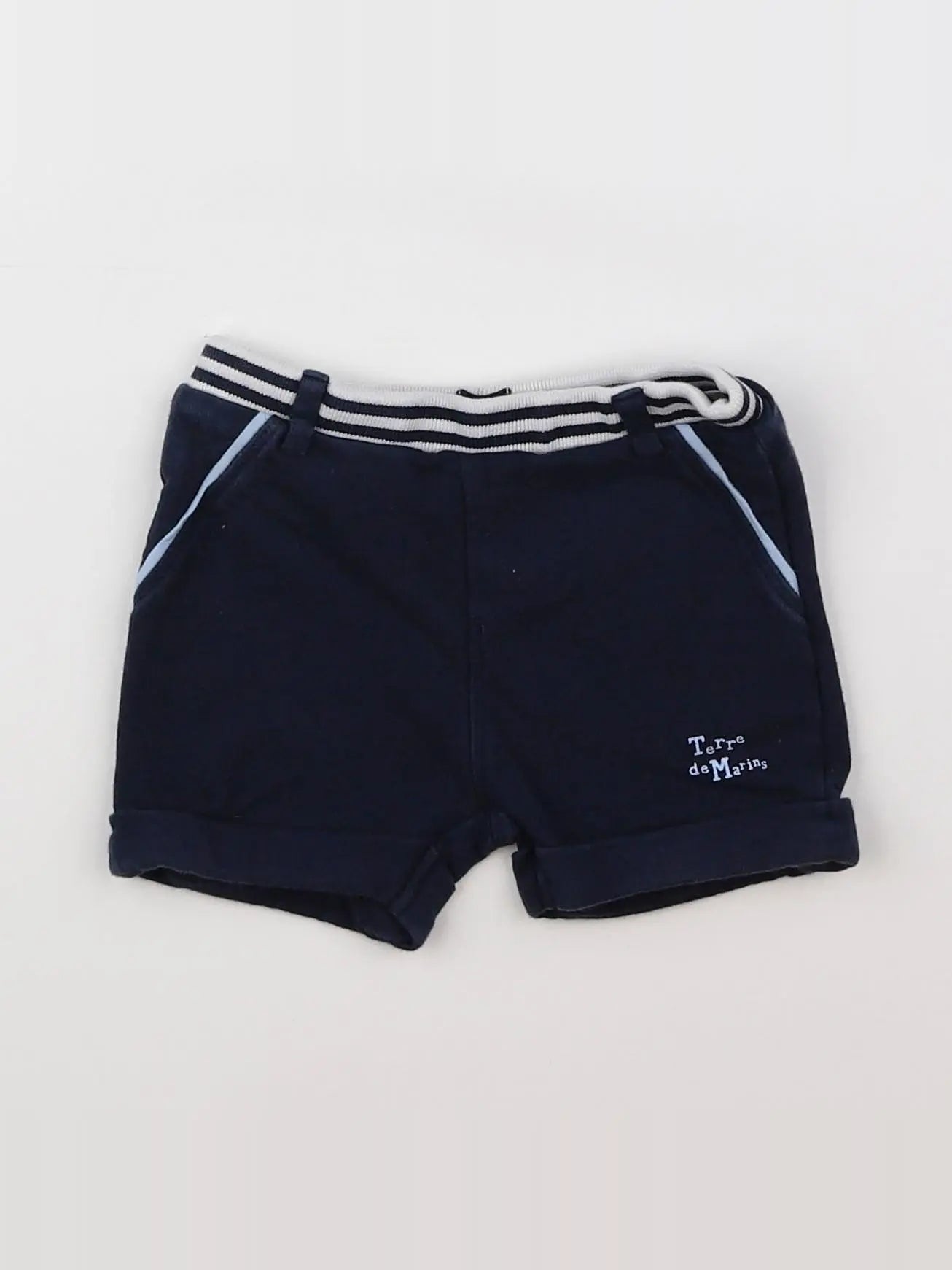 Terre de marins - short bleu - 6 mois