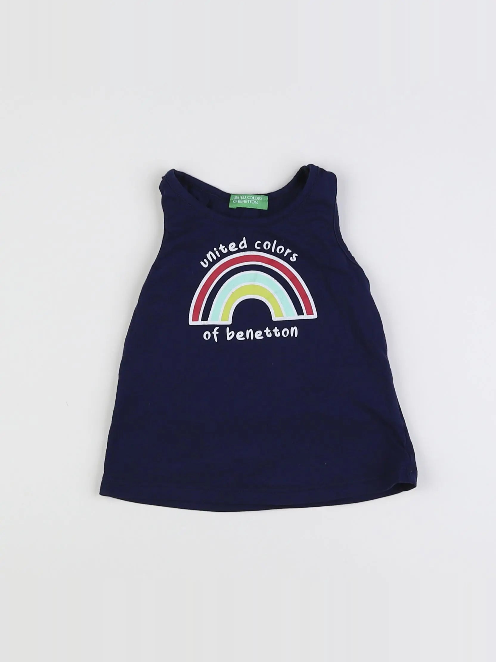 Benetton - débardeur bleu - 12/18 mois