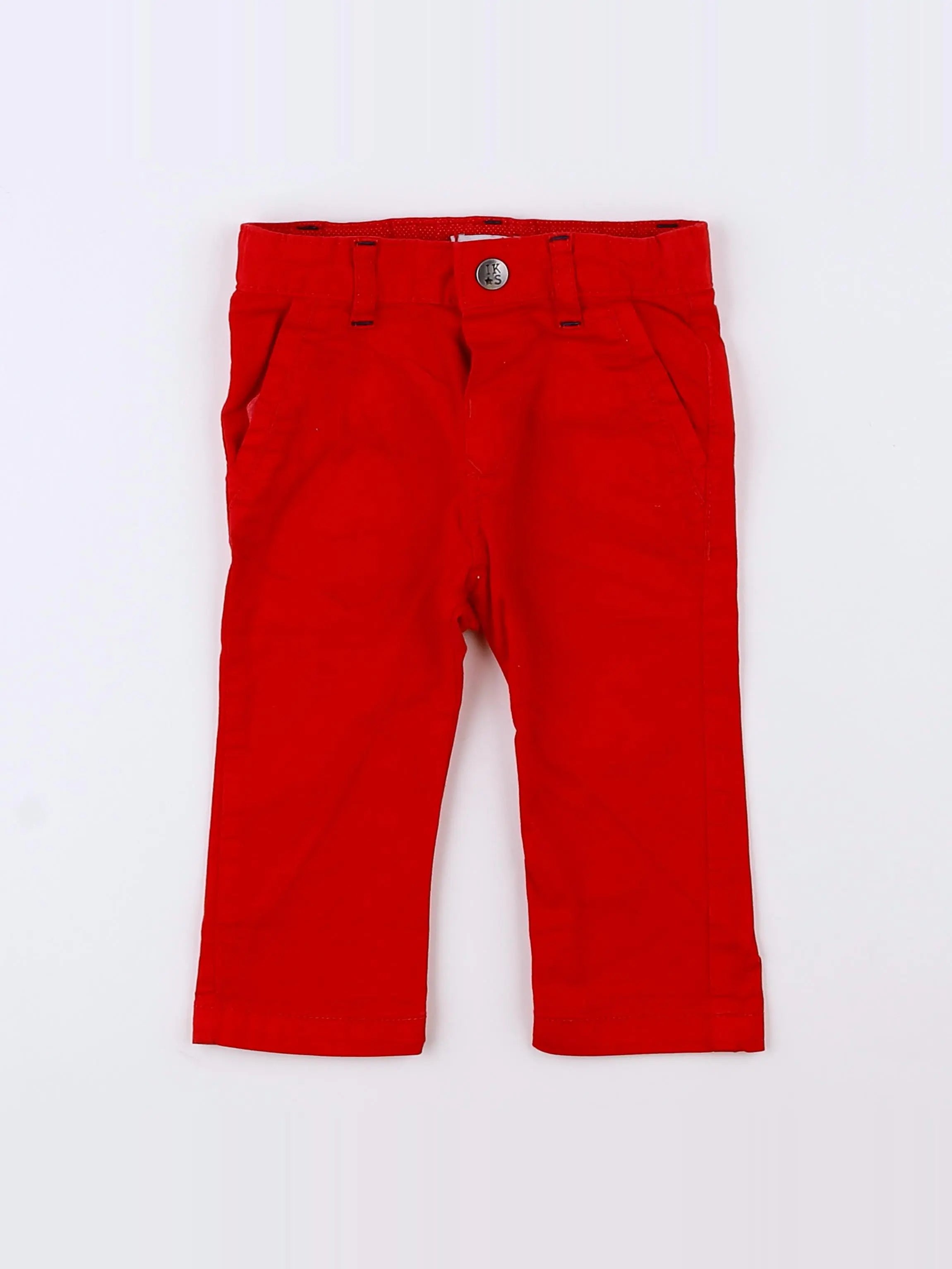 IKKS - pantalon rouge - 12 mois