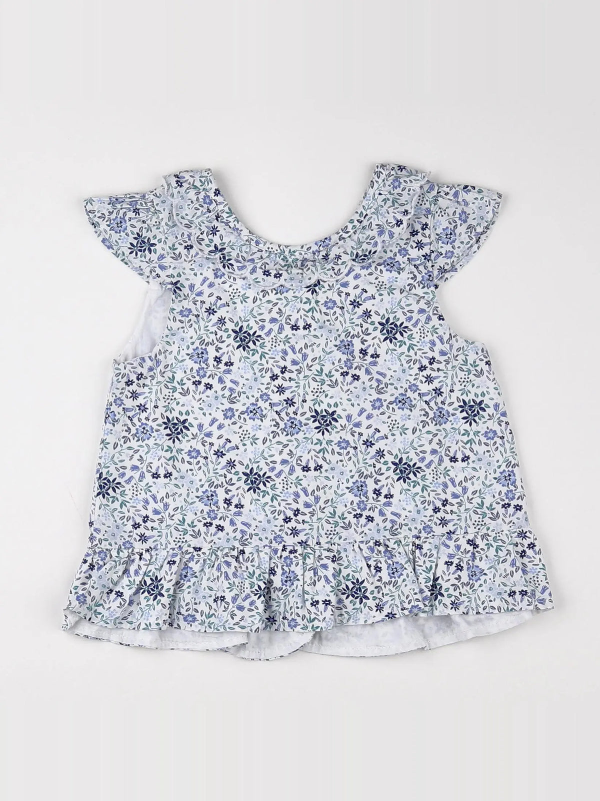 Vertbaudet - blouse blanc, bleu - 18 mois