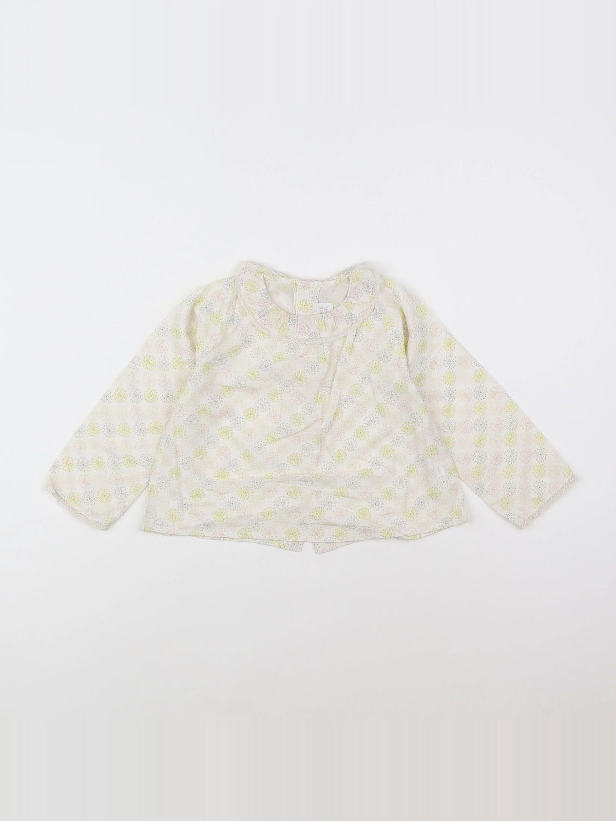 Bonnet à Pompon - blouse beige - 2 ans