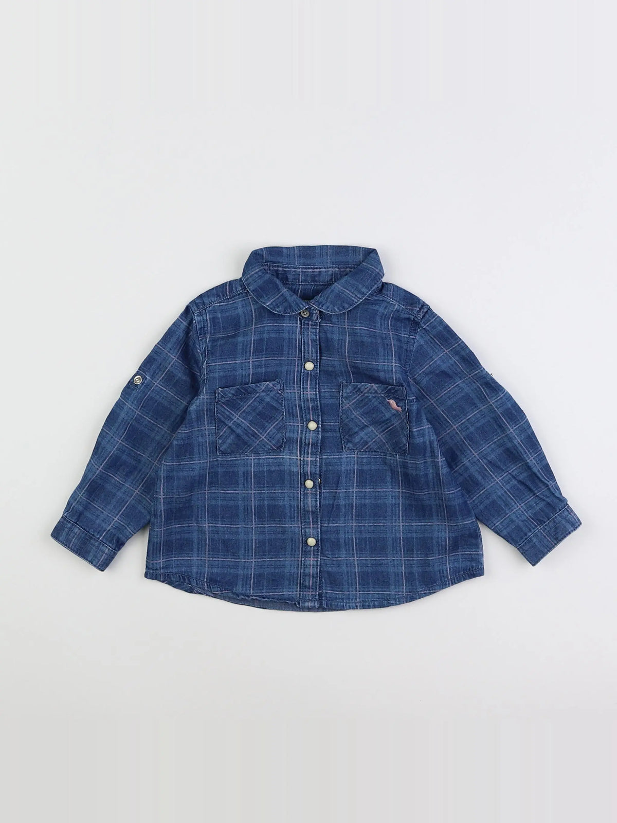 Zara - blouse bleu - 9/12 mois
