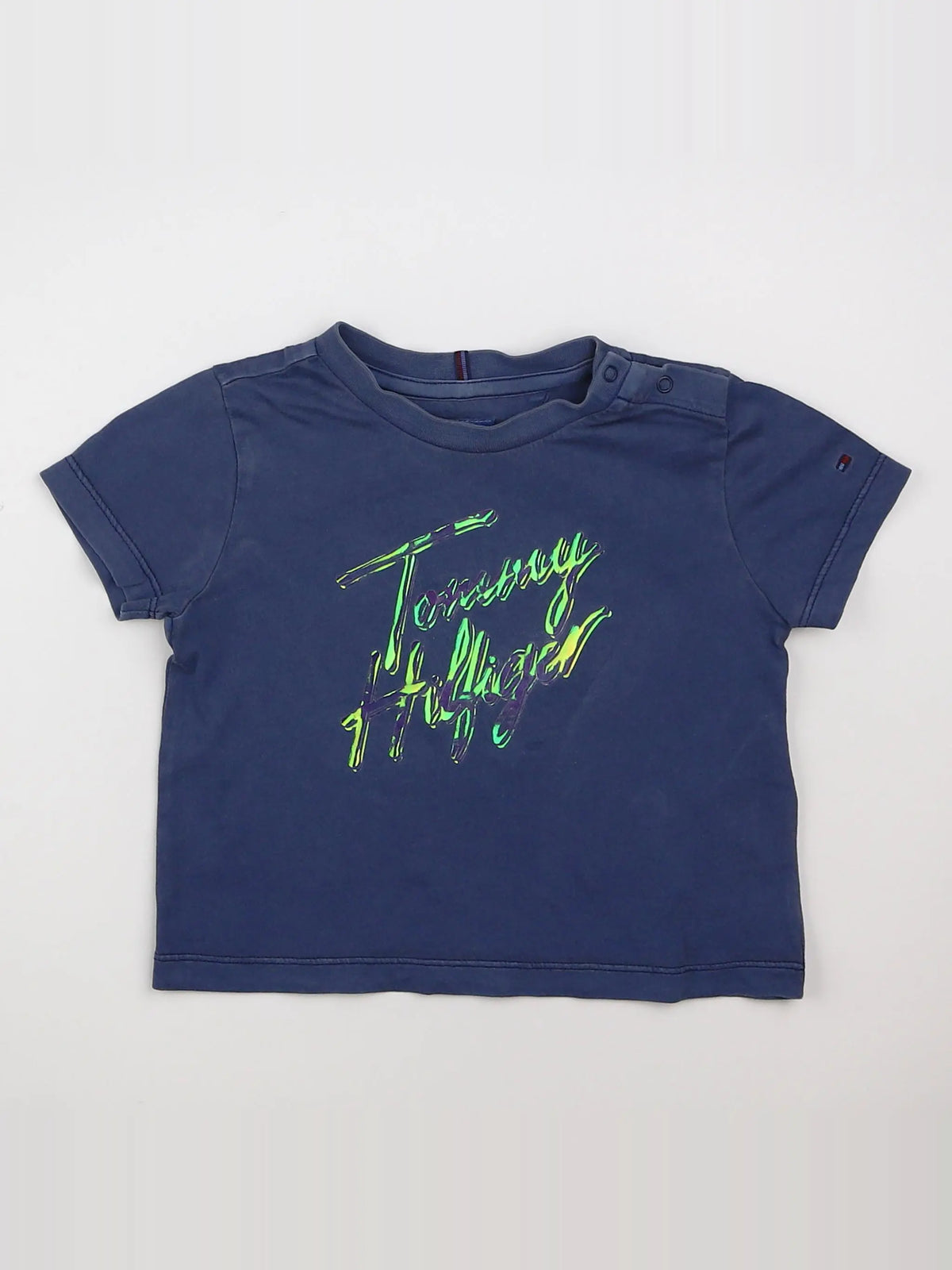 Tommy Hilfiger - tee-shirt bleu - 6/9 mois