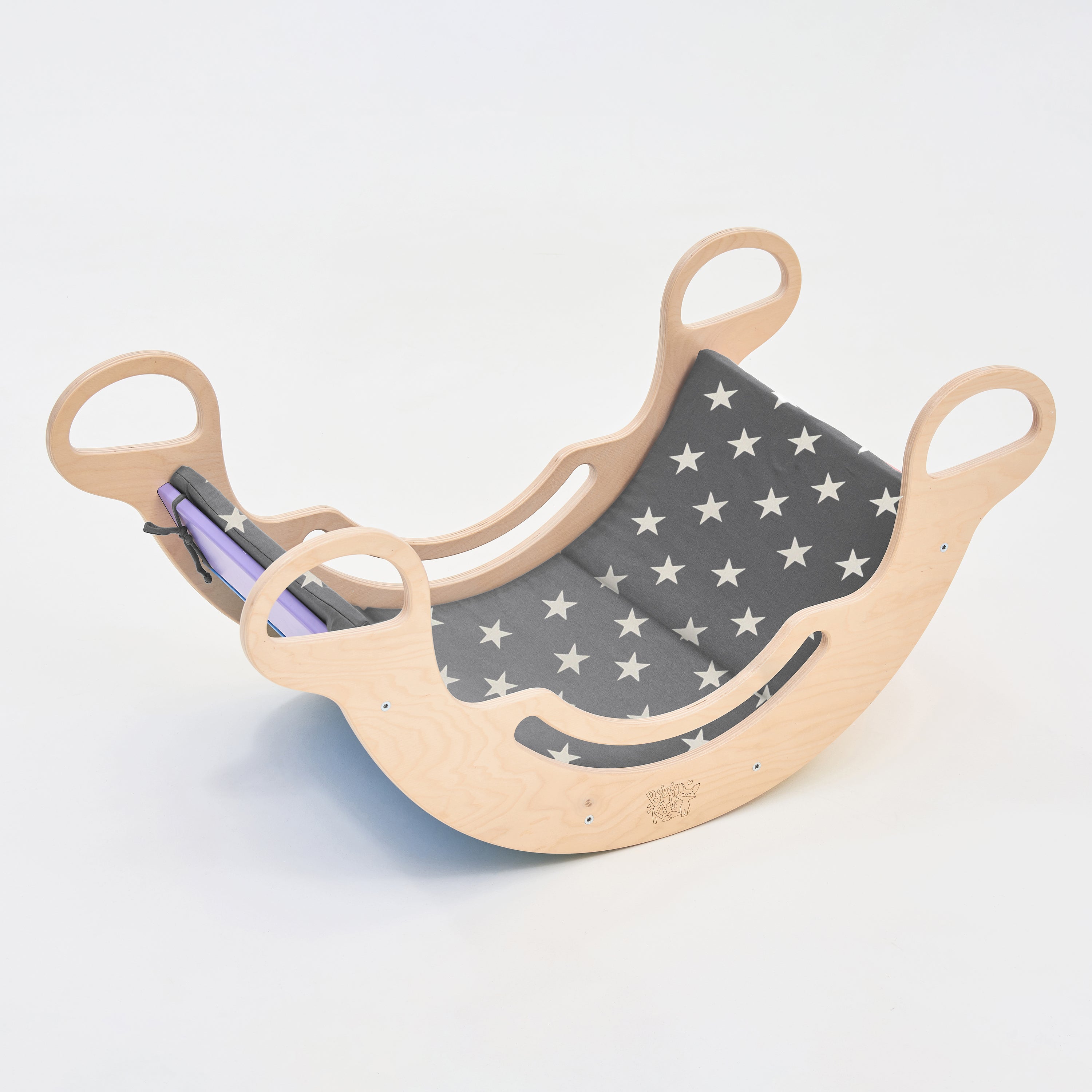 Ensemble - Triangle de Pikler + un grand toboggan à double face + bascule d’équilibre