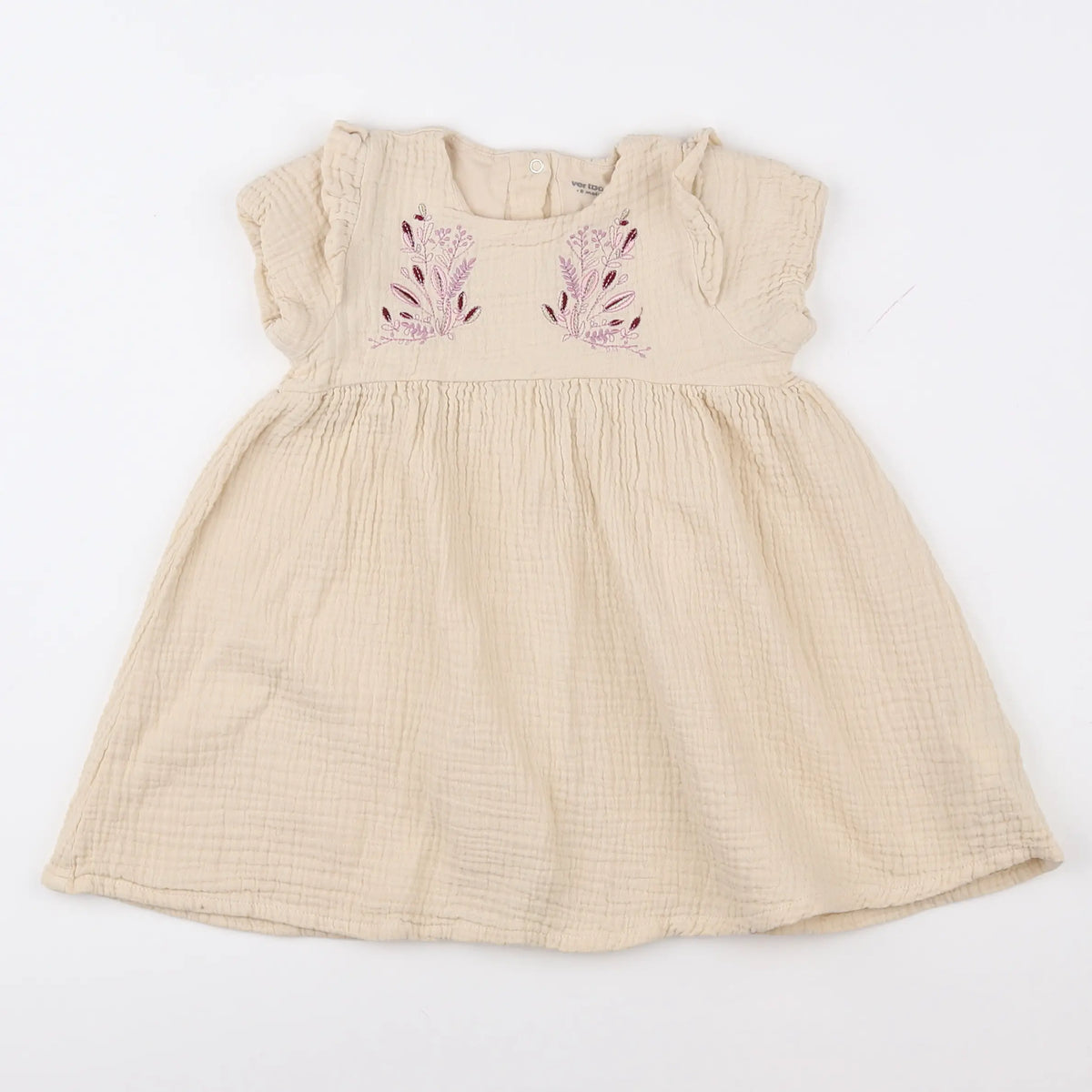 Vertbaudet - robe beige - 18 mois