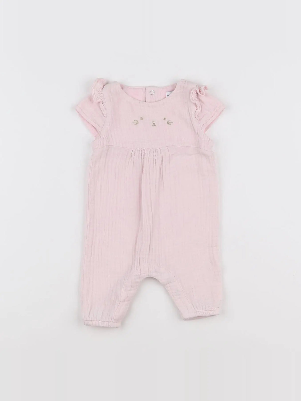 Vertbaudet - combinaison rose - 1 mois