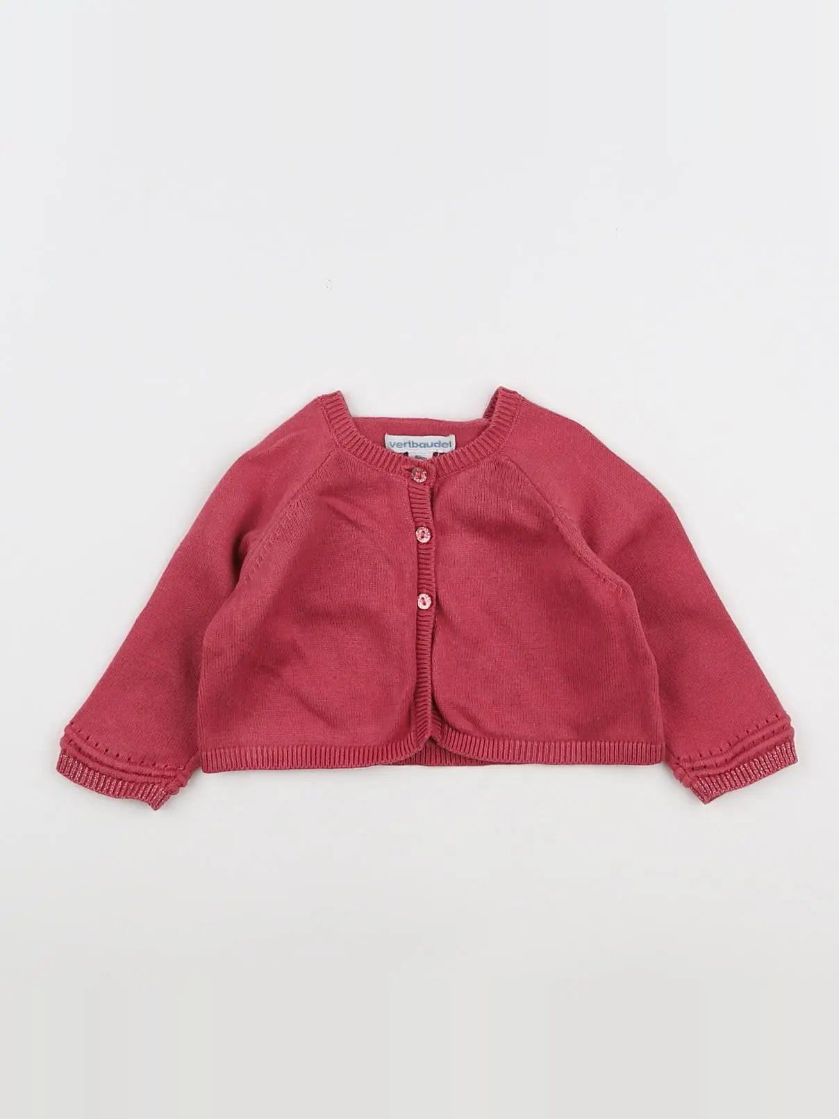 Vertbaudet - gilet rose - 3 mois