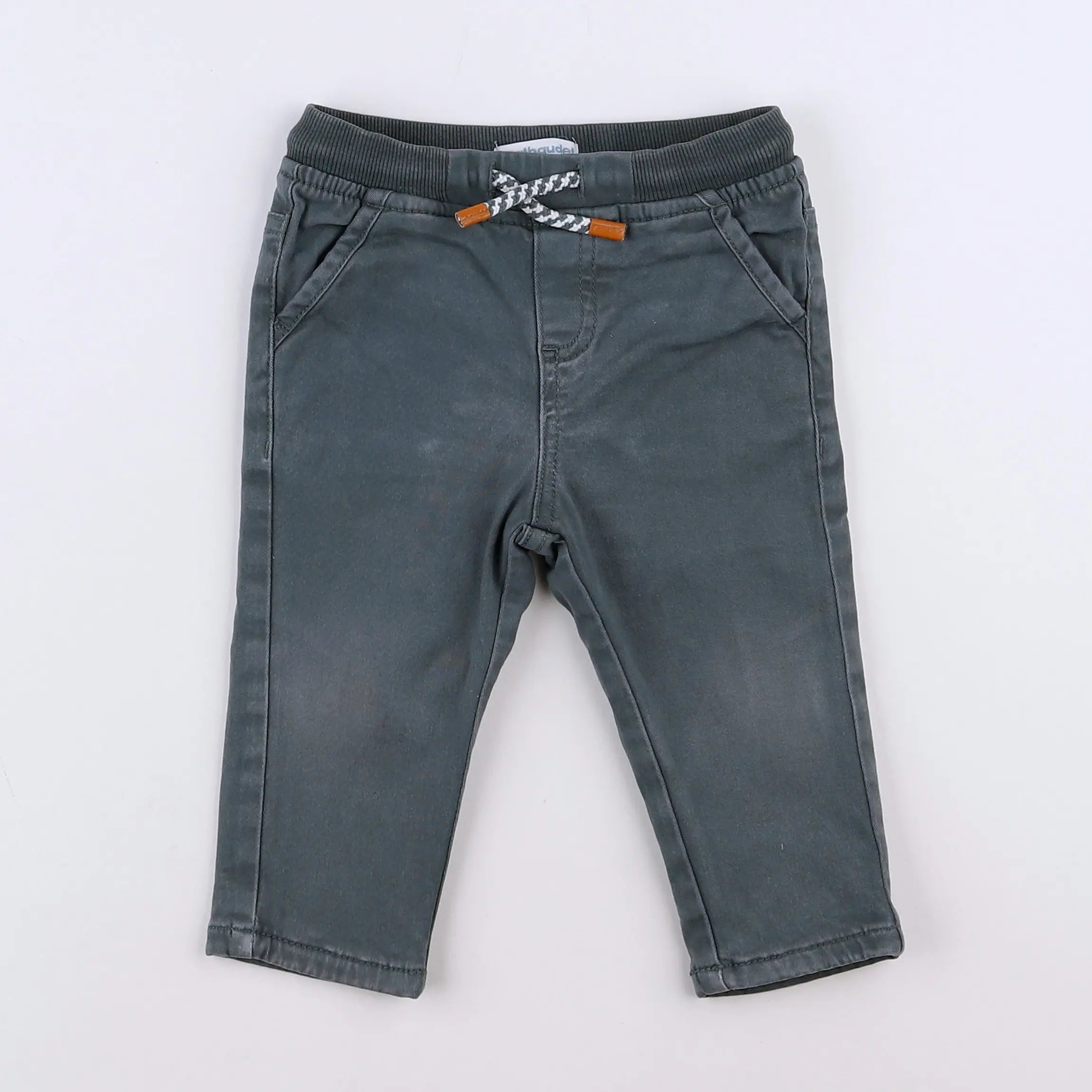 Vertbaudet - pantalon vert - 12 mois