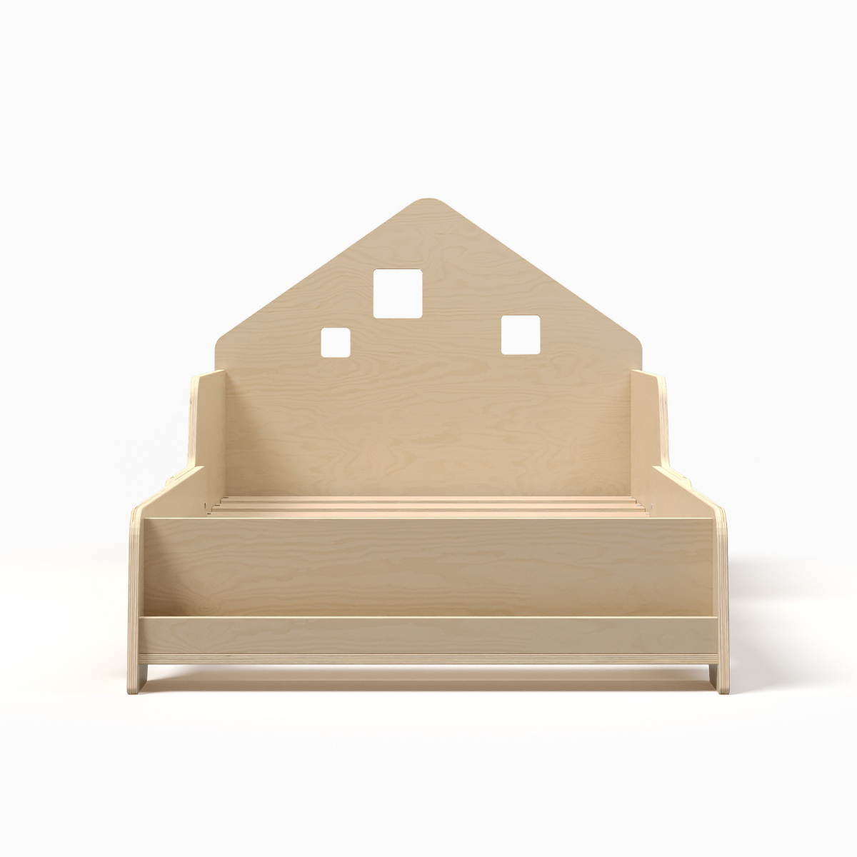 Lit extensible en forme de maison avec éclairage LED