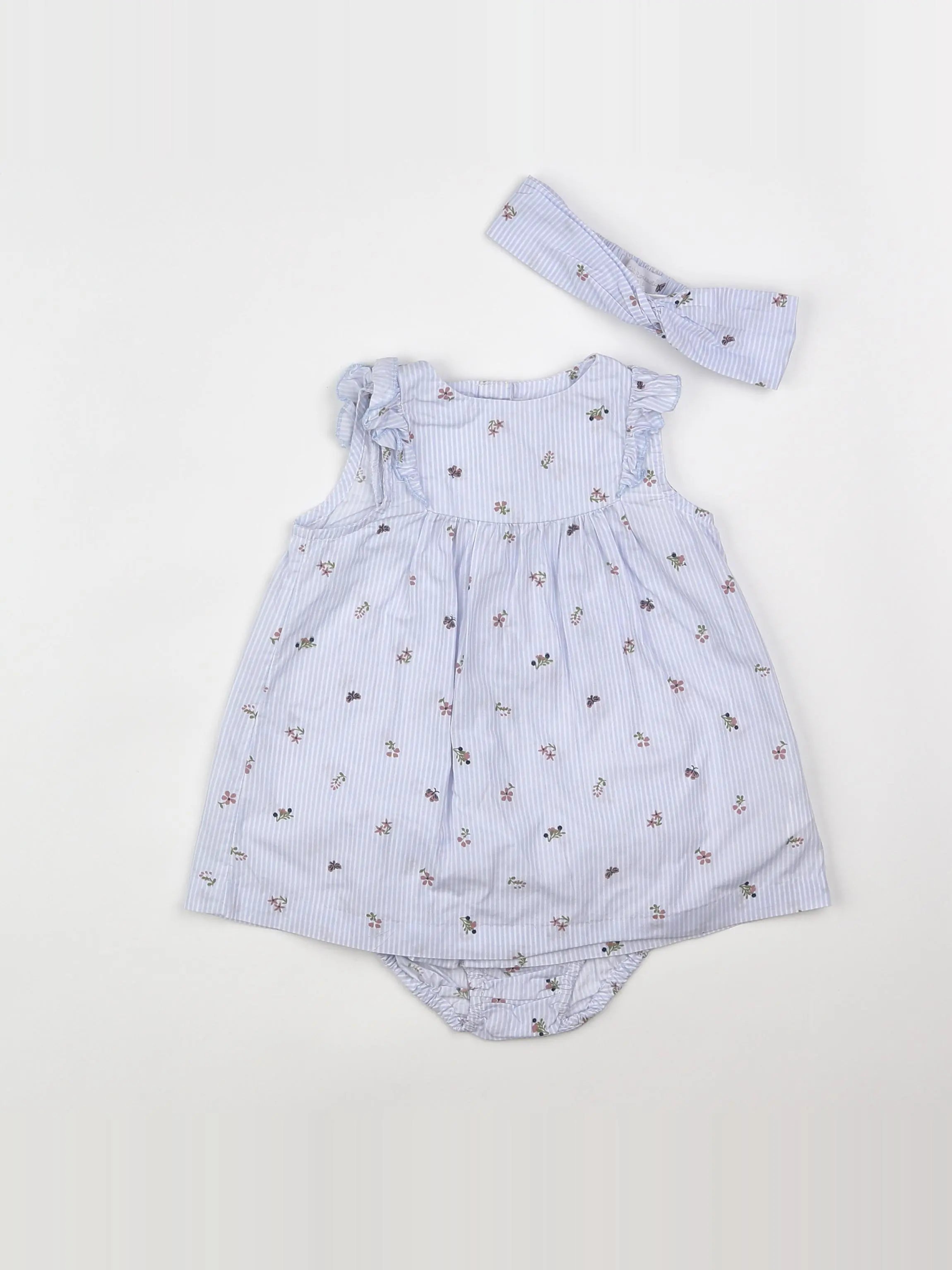Cadet Rousselle - robe bleu - 6 mois