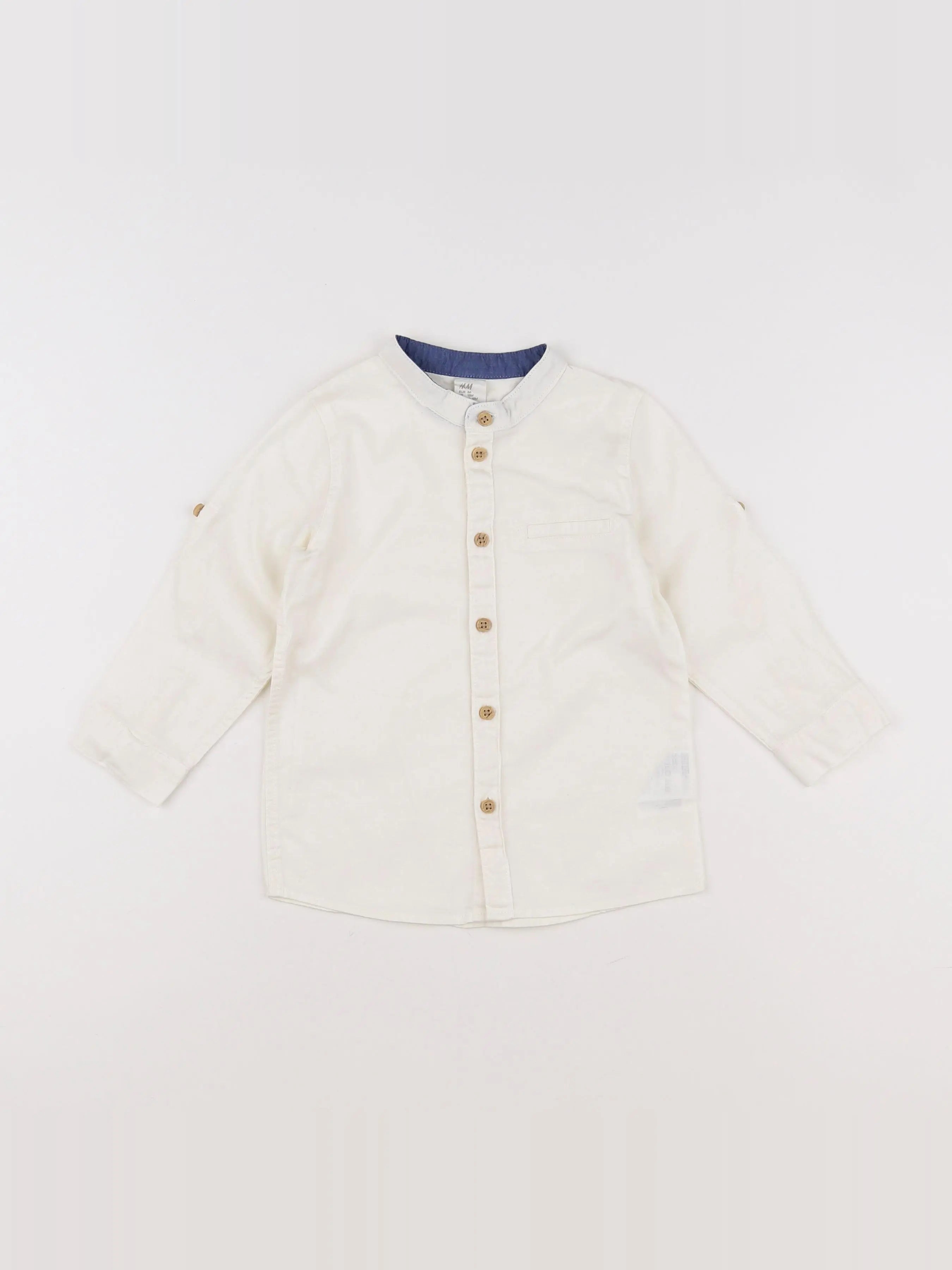 H&M - chemise blanc - 12/18 mois