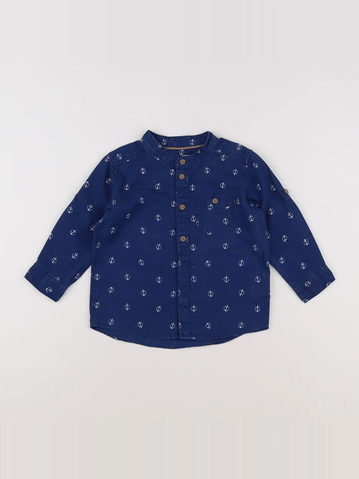 H&M - chemise bleu - 12/18 mois