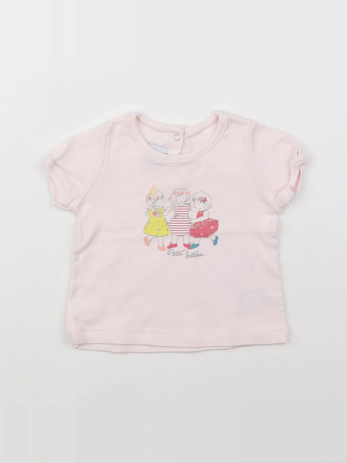 Petit Bateau - tee-shirt rose - 3 mois