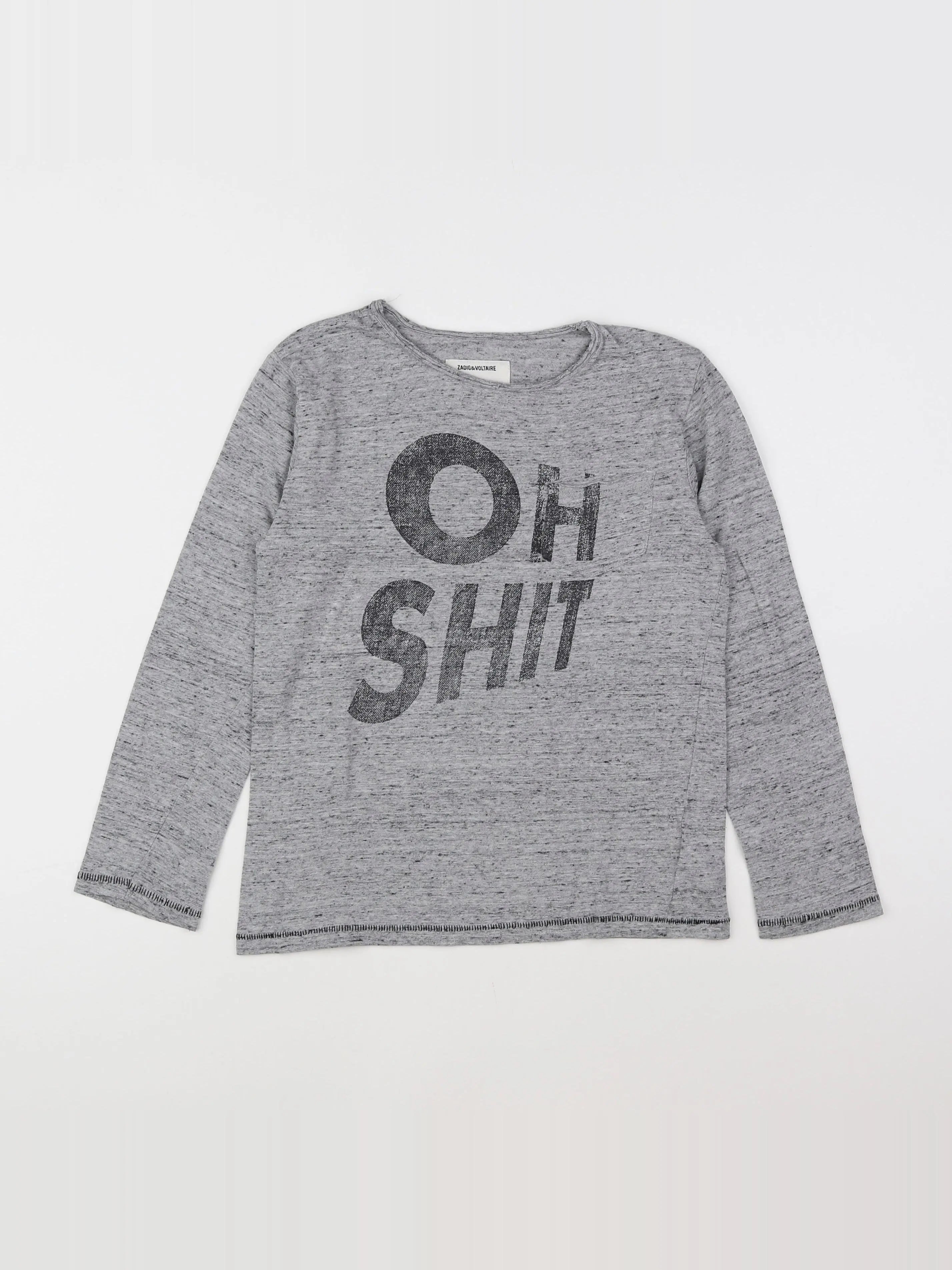 Zadig & Voltaire - tee-shirt gris - 8 ans