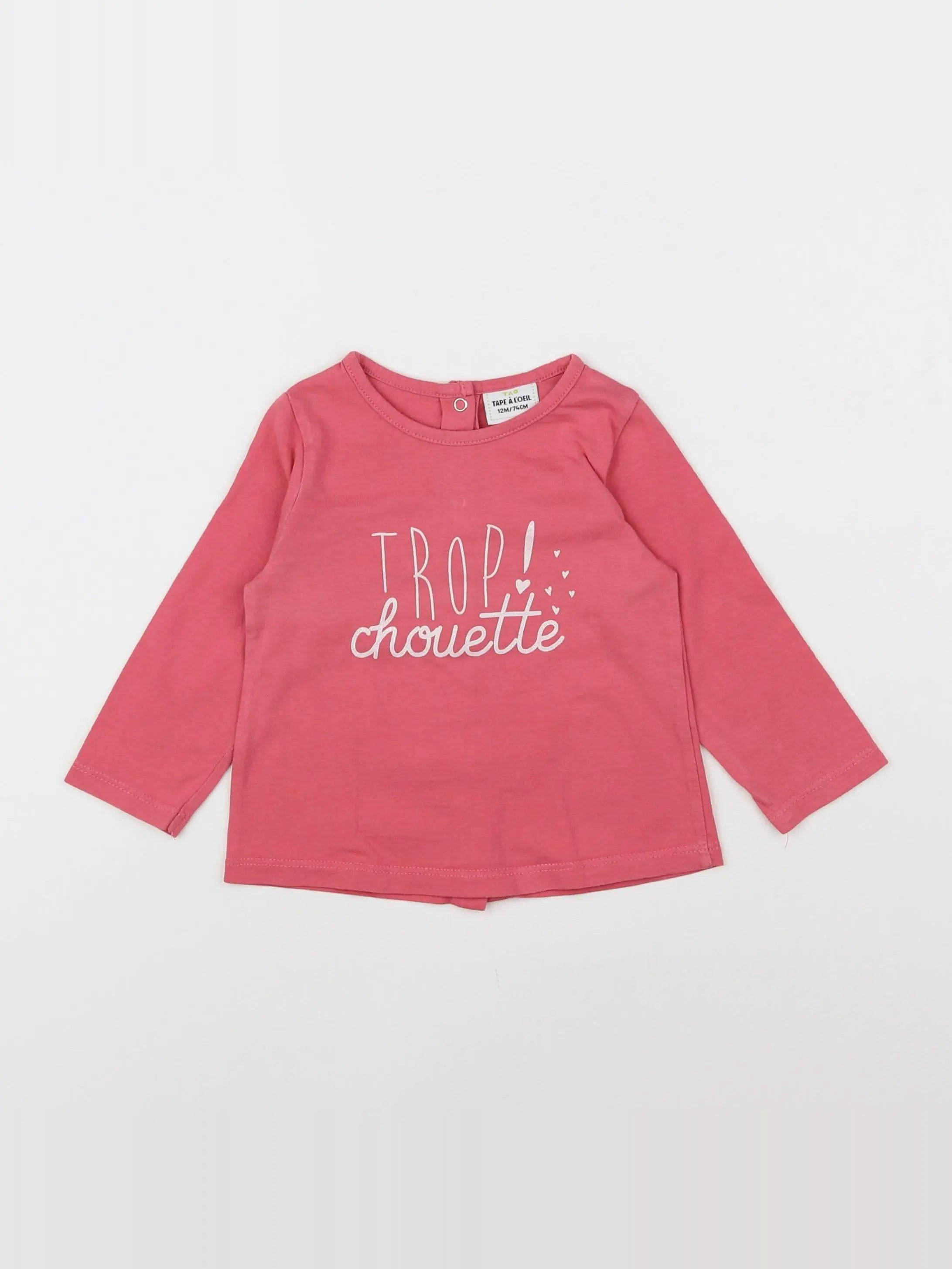 Tape à l'oeil - tee-shirt rose - 12 mois