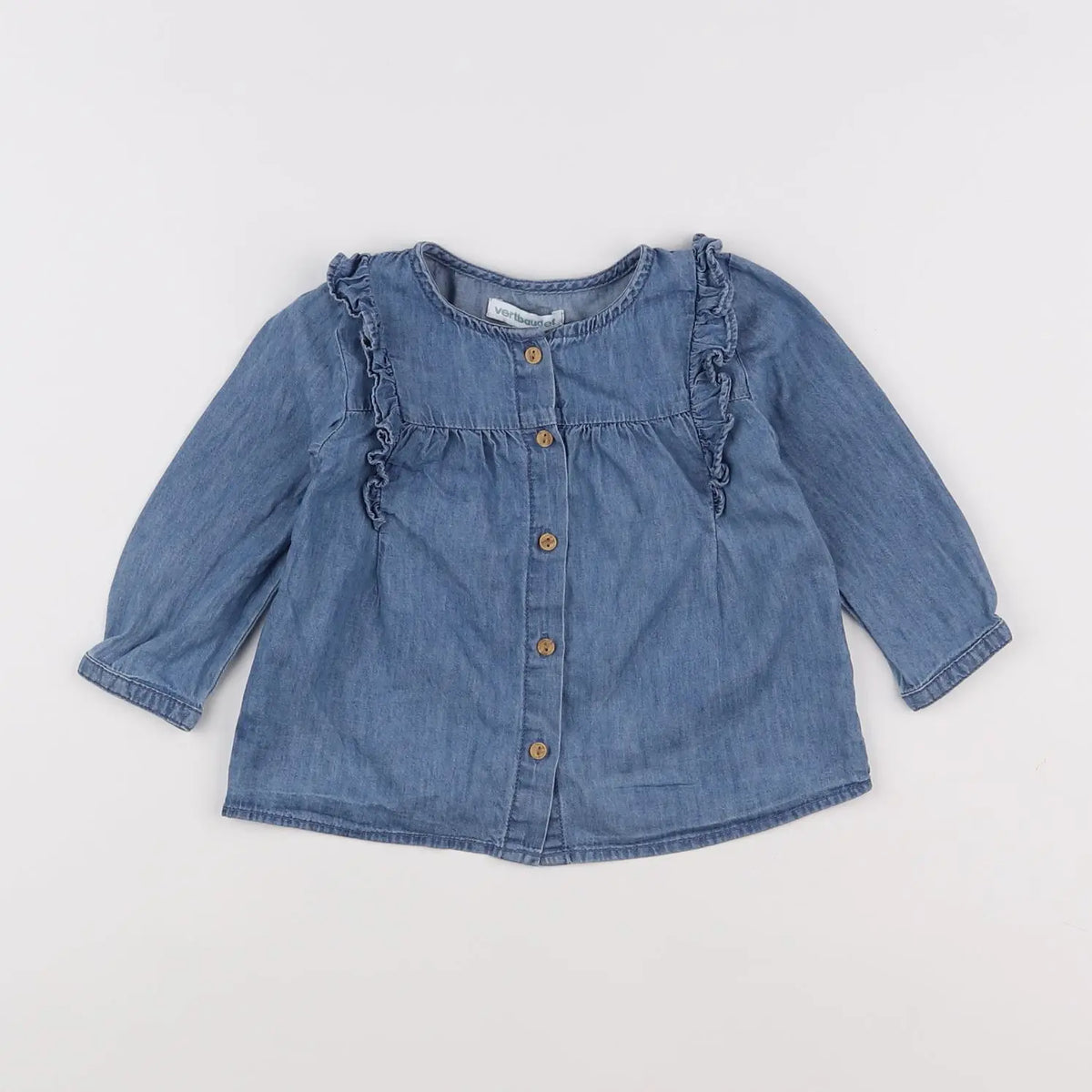 Vertbaudet - blouse bleu - 12 mois