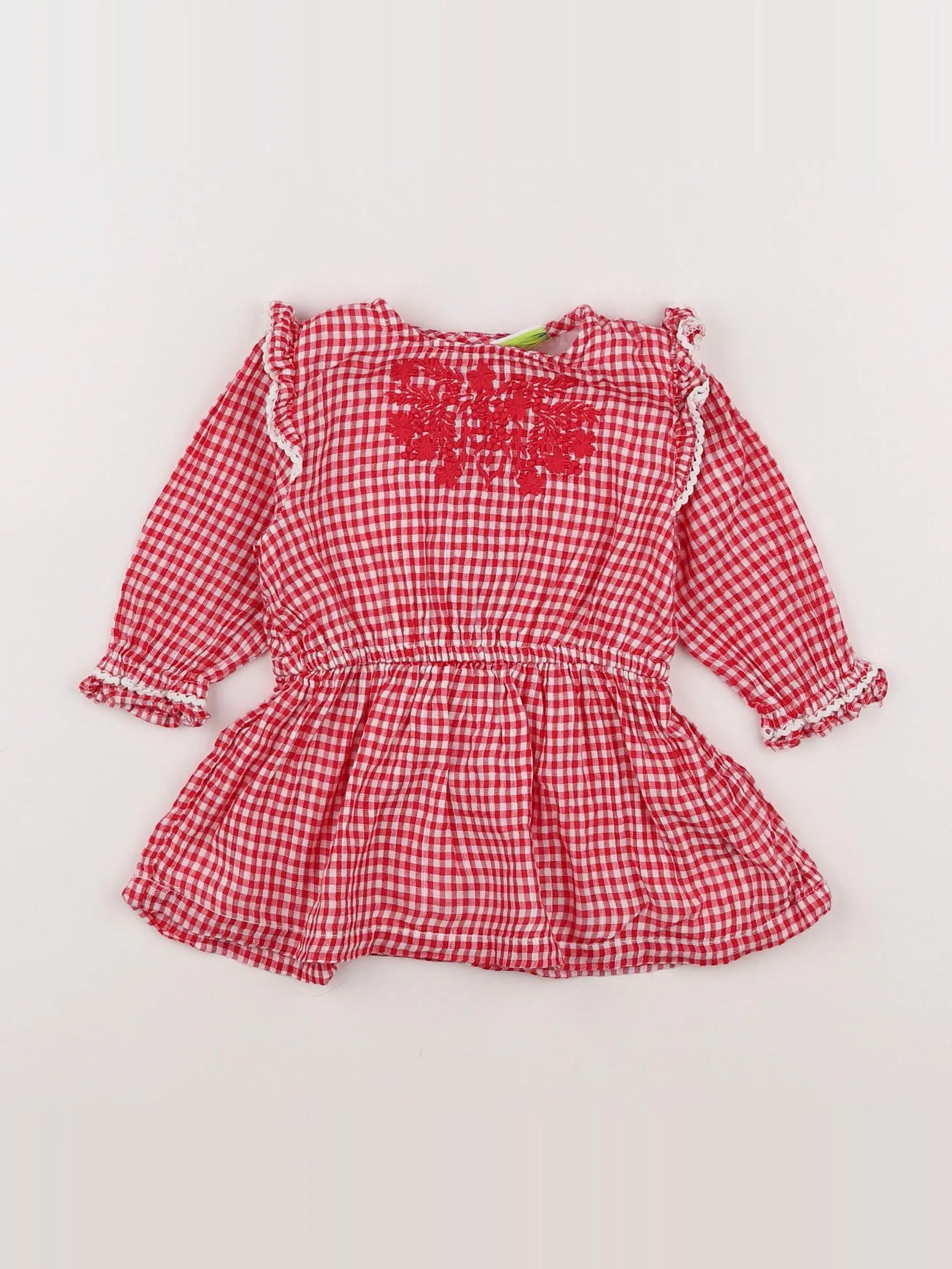 Tape à l'oeil - robe rouge, blanc - 9 mois