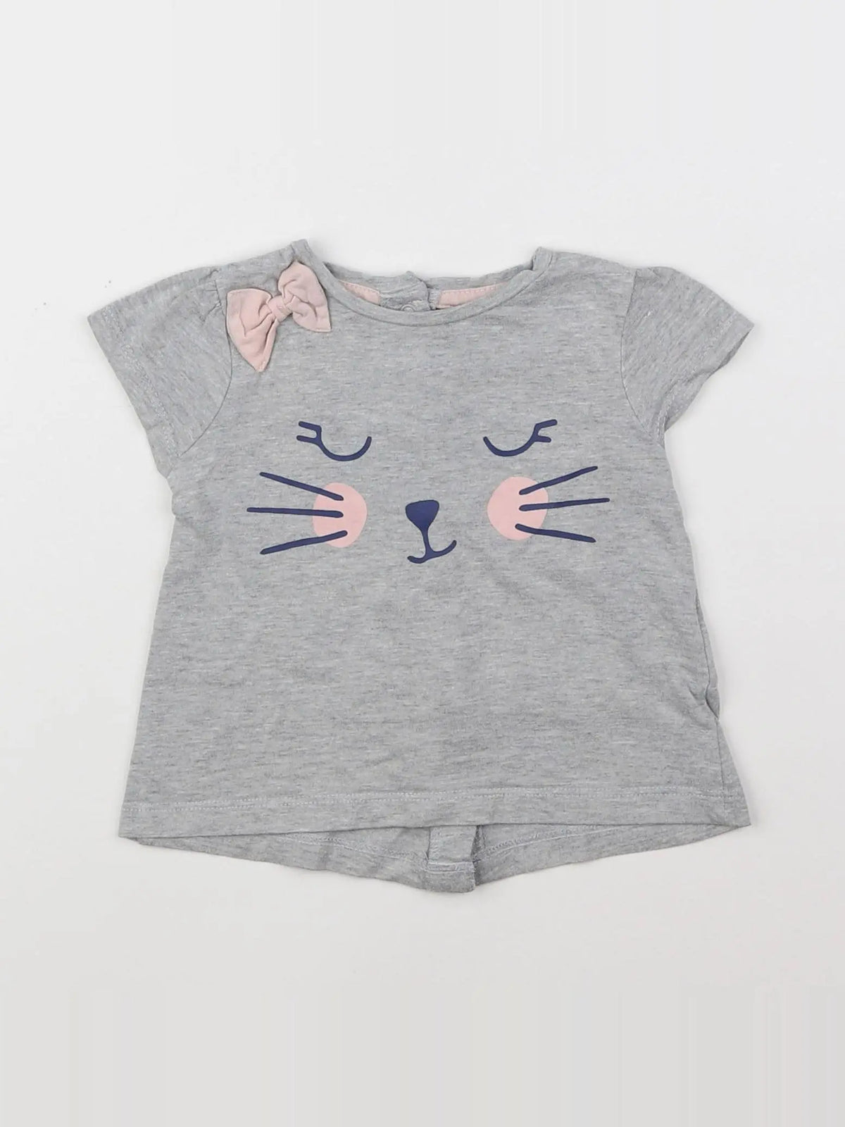 Vertbaudet - tee-shirt gris - 6 mois