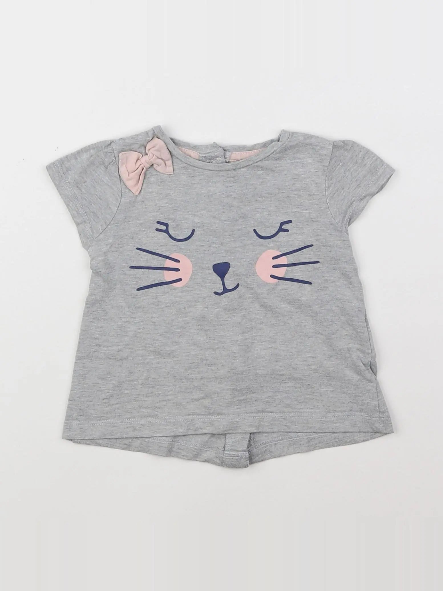 Vertbaudet - tee-shirt gris - 6 mois