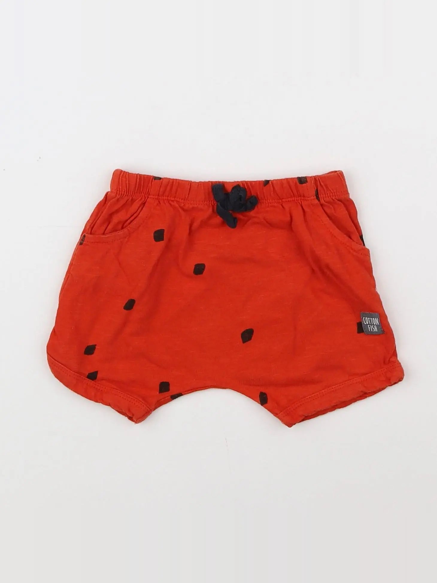 Cotton Fish - short rouge, noir - 12 mois